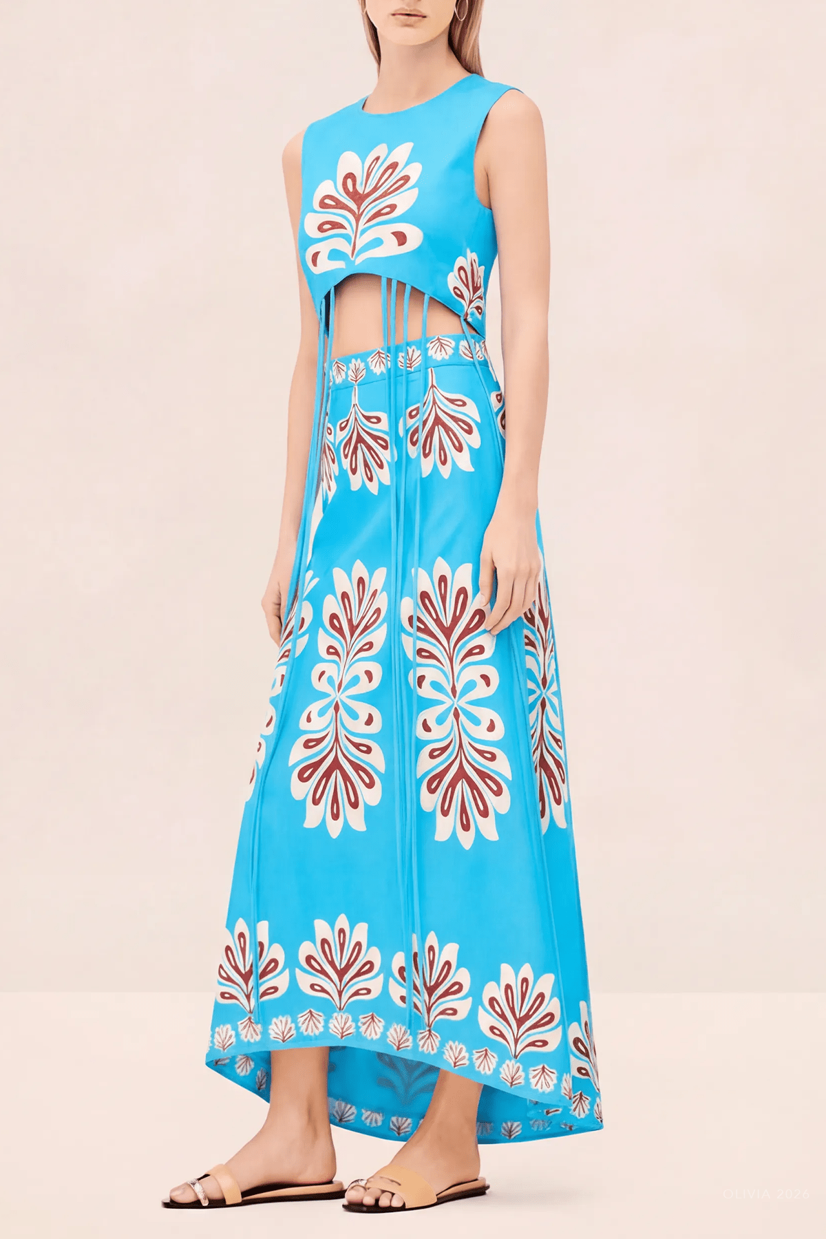 Leontine Top in Cerulean Bloom - shop - olivia.com