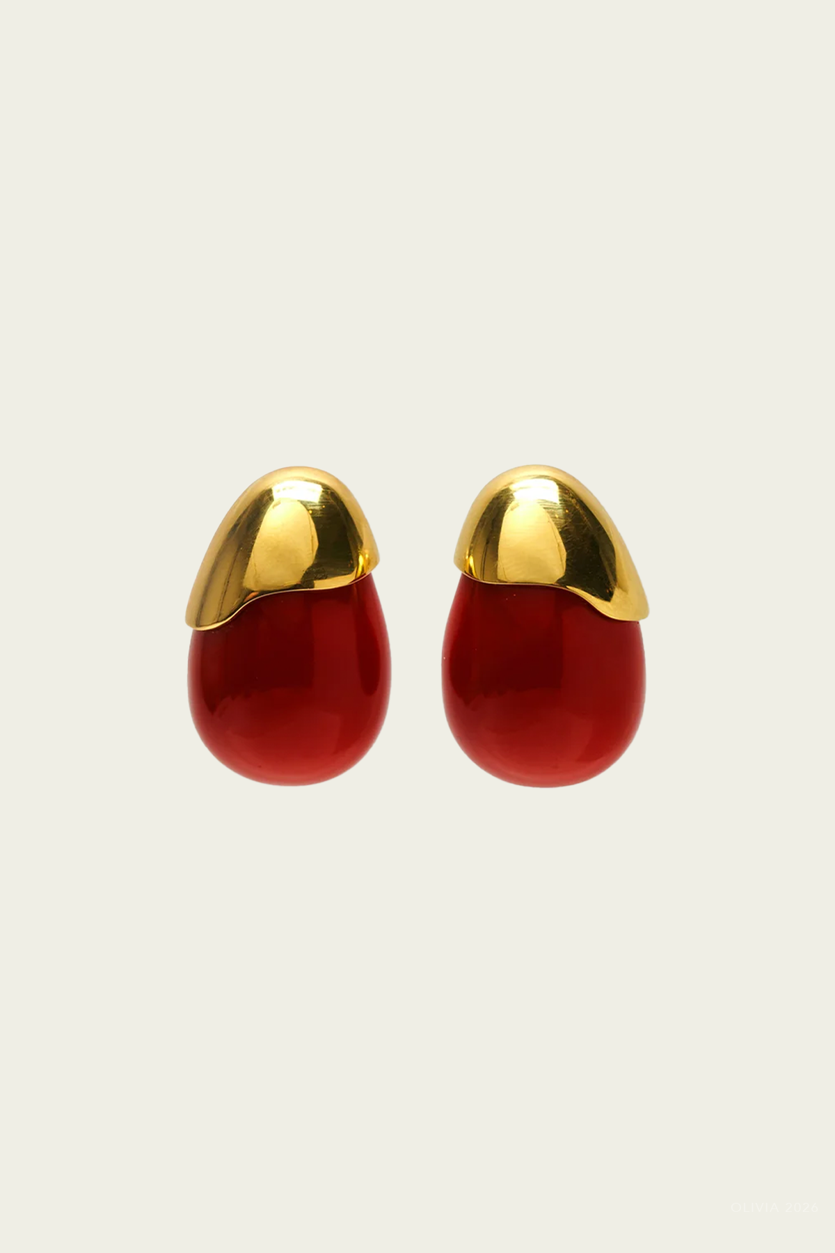 Toro Earrings in Vermillion