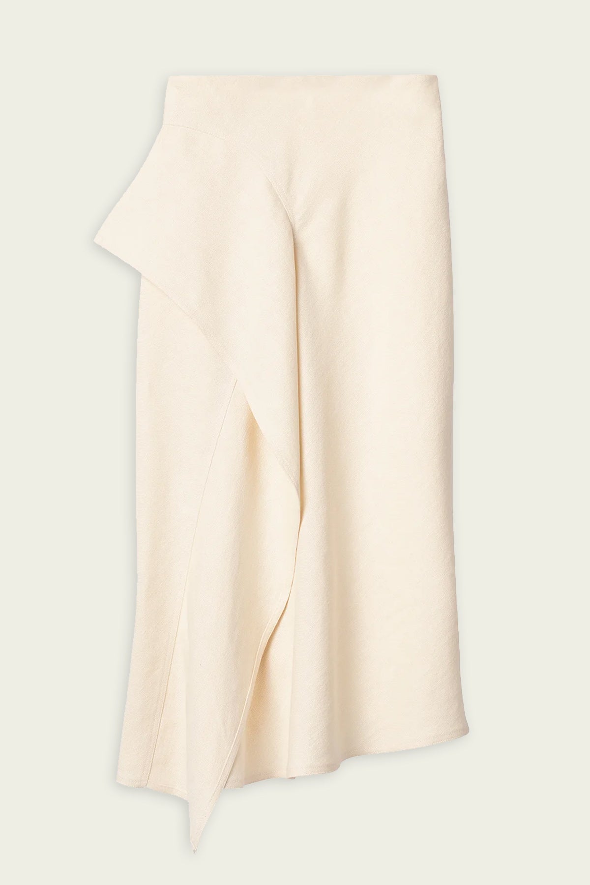 Lia Linen Midi Skirt in Apricot Sherbert - shop-olivia.com