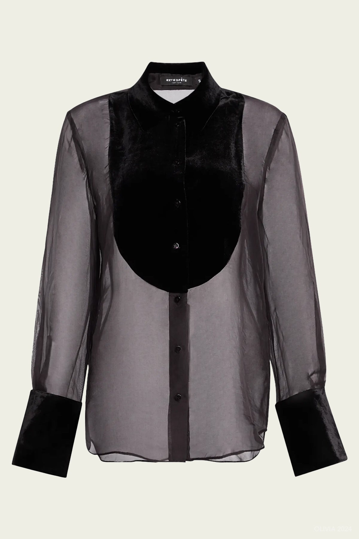 Liana Silk Blouse in Black - shop - olivia.com