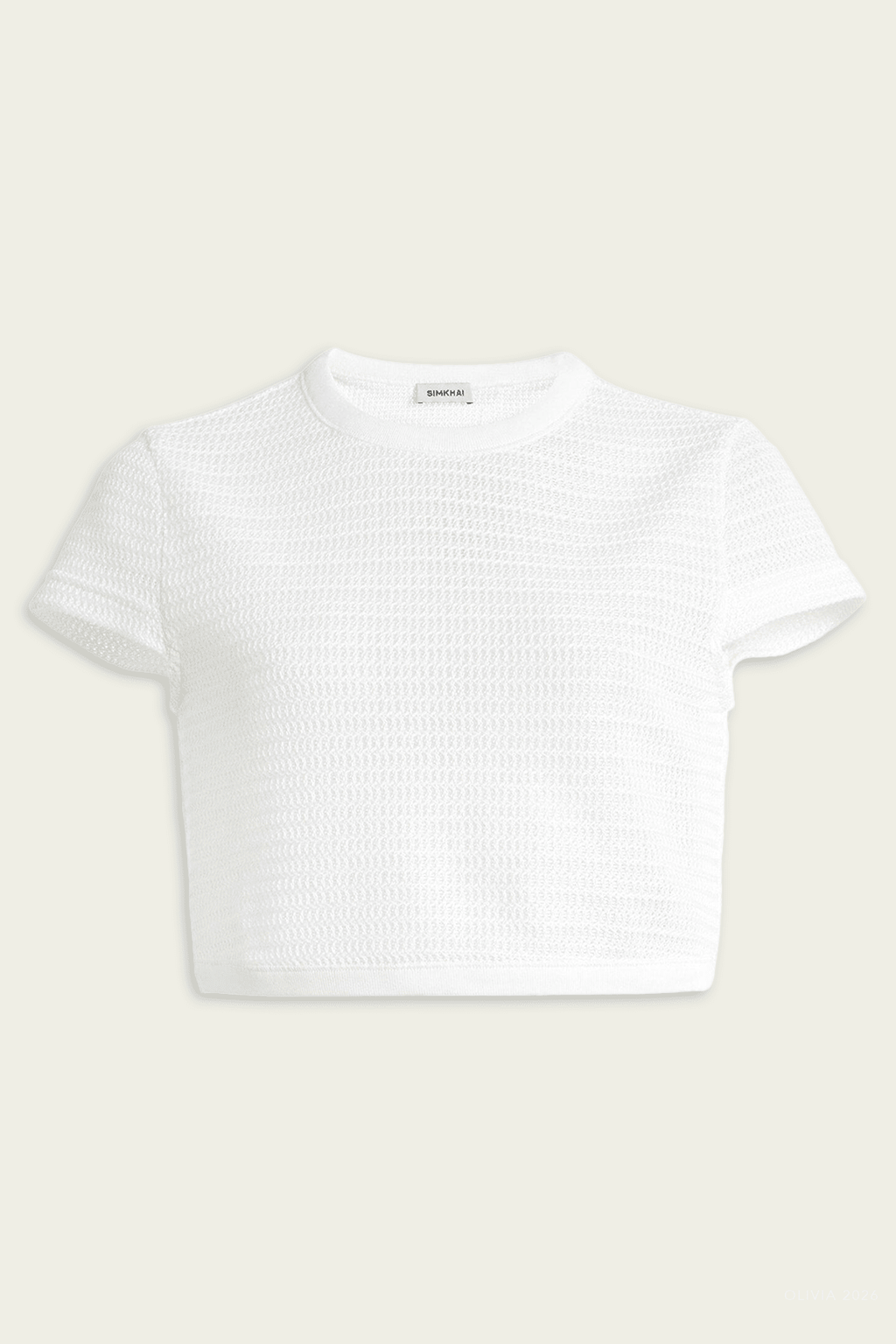 Lidie Short-Sleeve Top in White