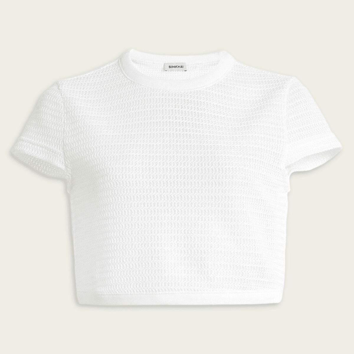 Lidie Short-Sleeve Top in White