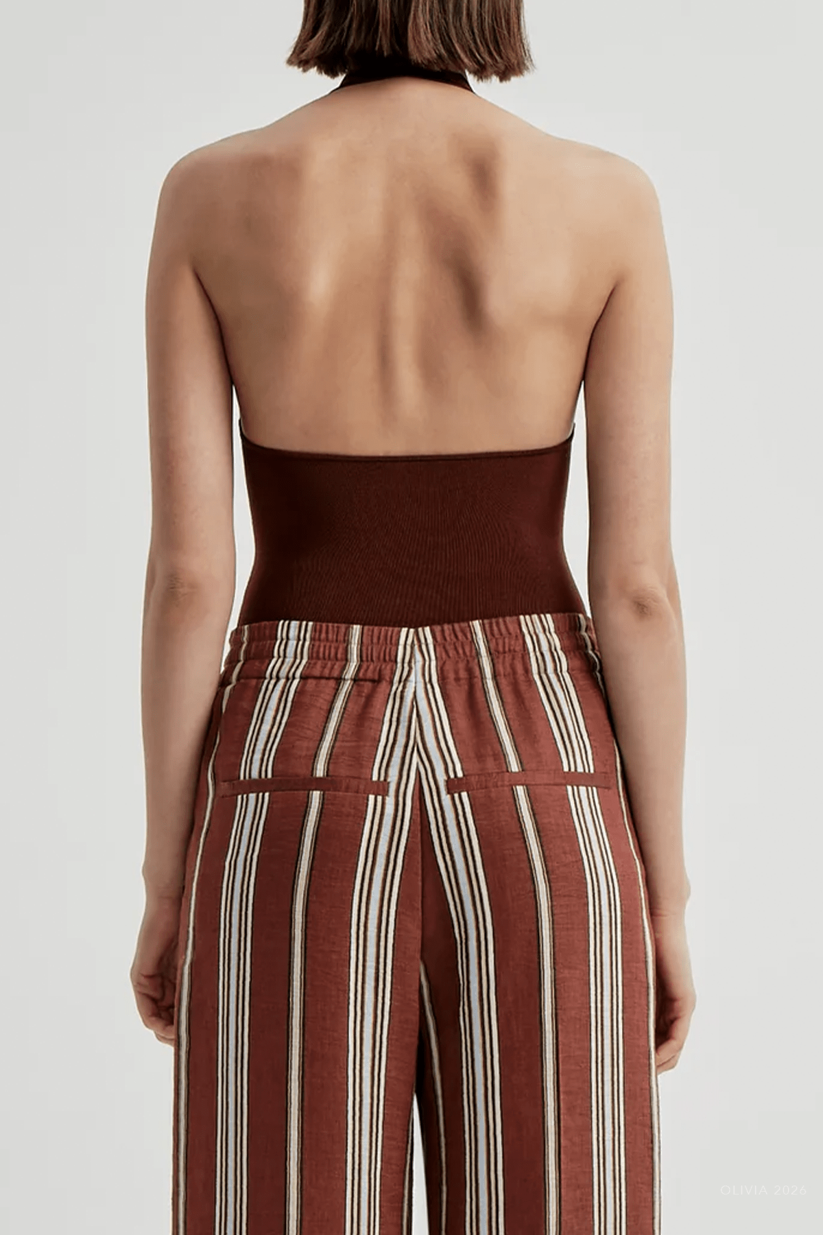 Lila Knit Bodysuit in Sandalwood - shop-olivia.com
