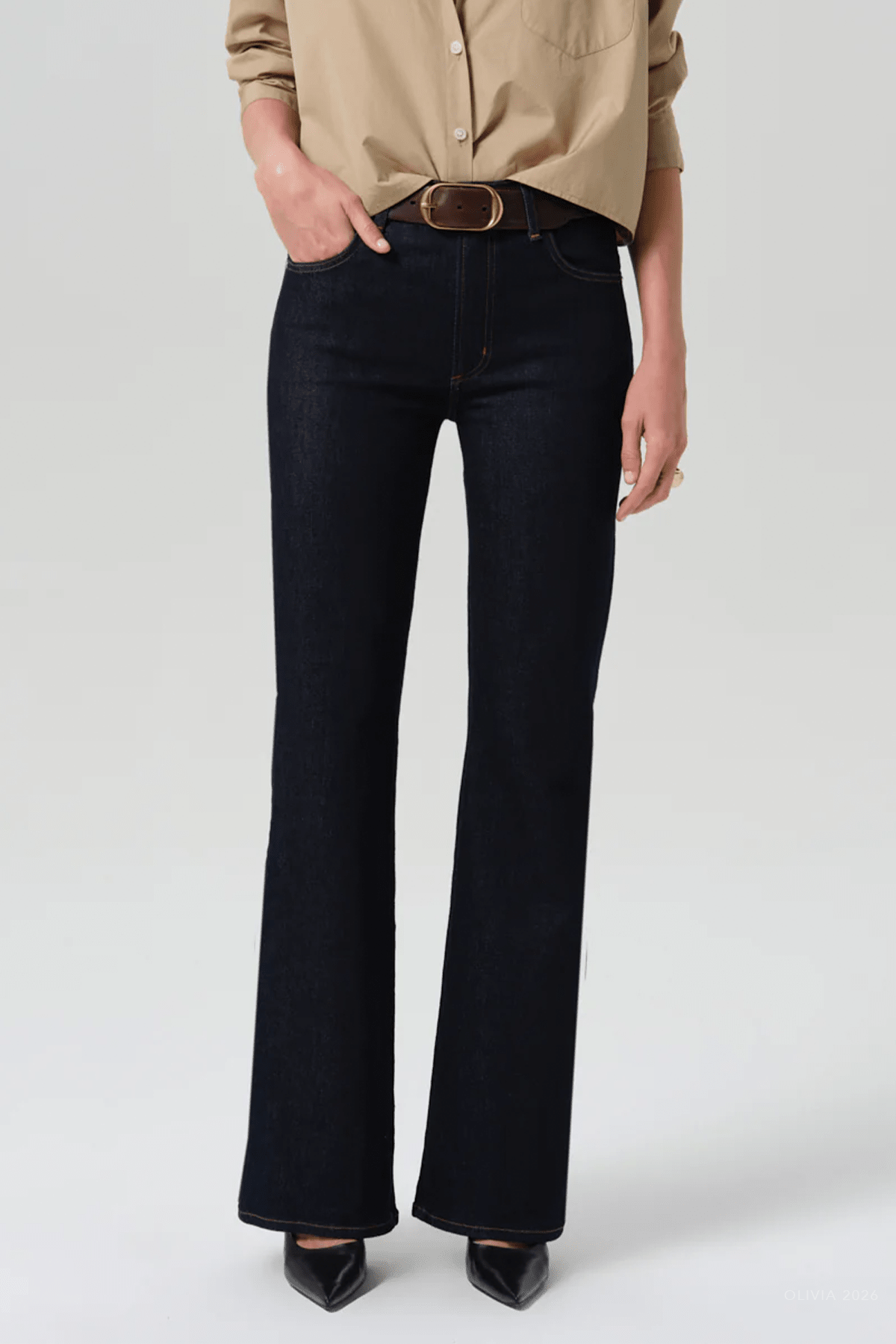 Lilah High Rise Bootcut 32.5" in Inky Rinse - shop-olivia.com