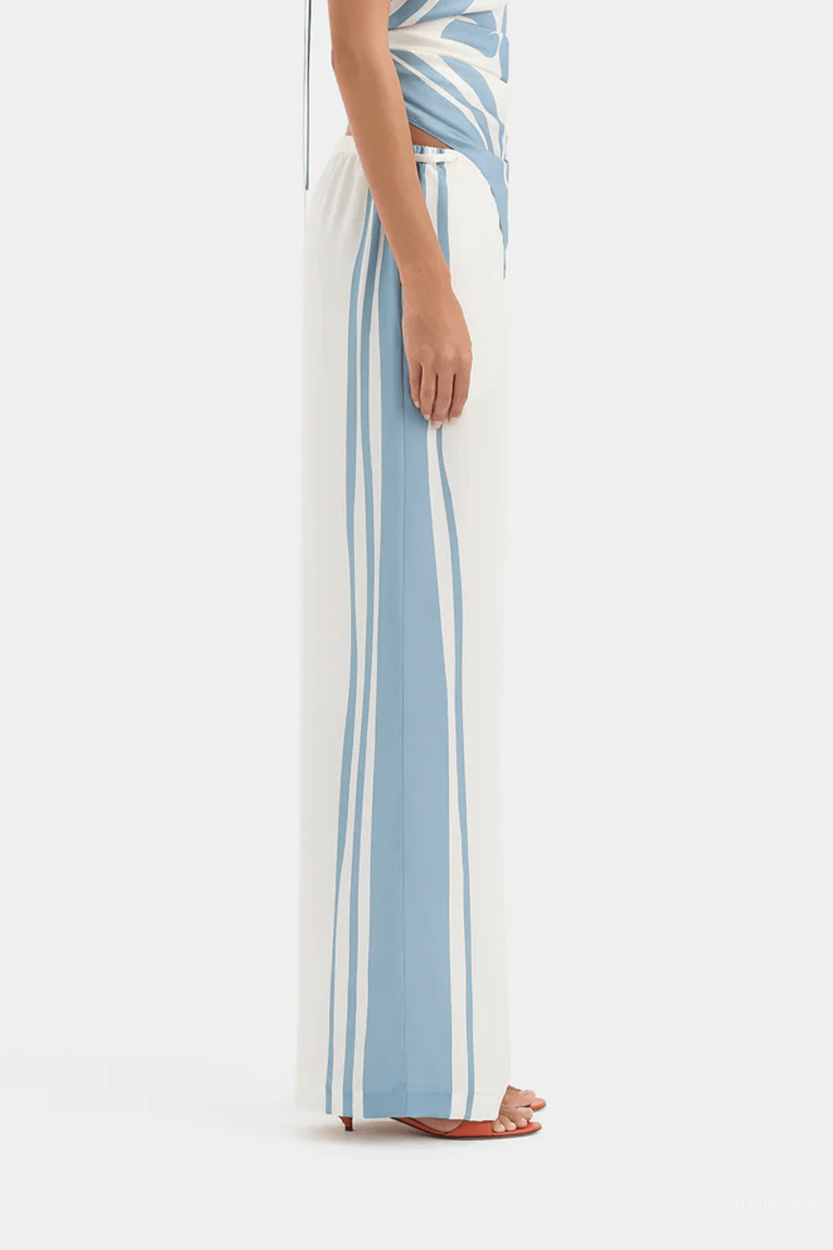 Lilou Drawstring Pant in Liora Blue - shop - olivia.com