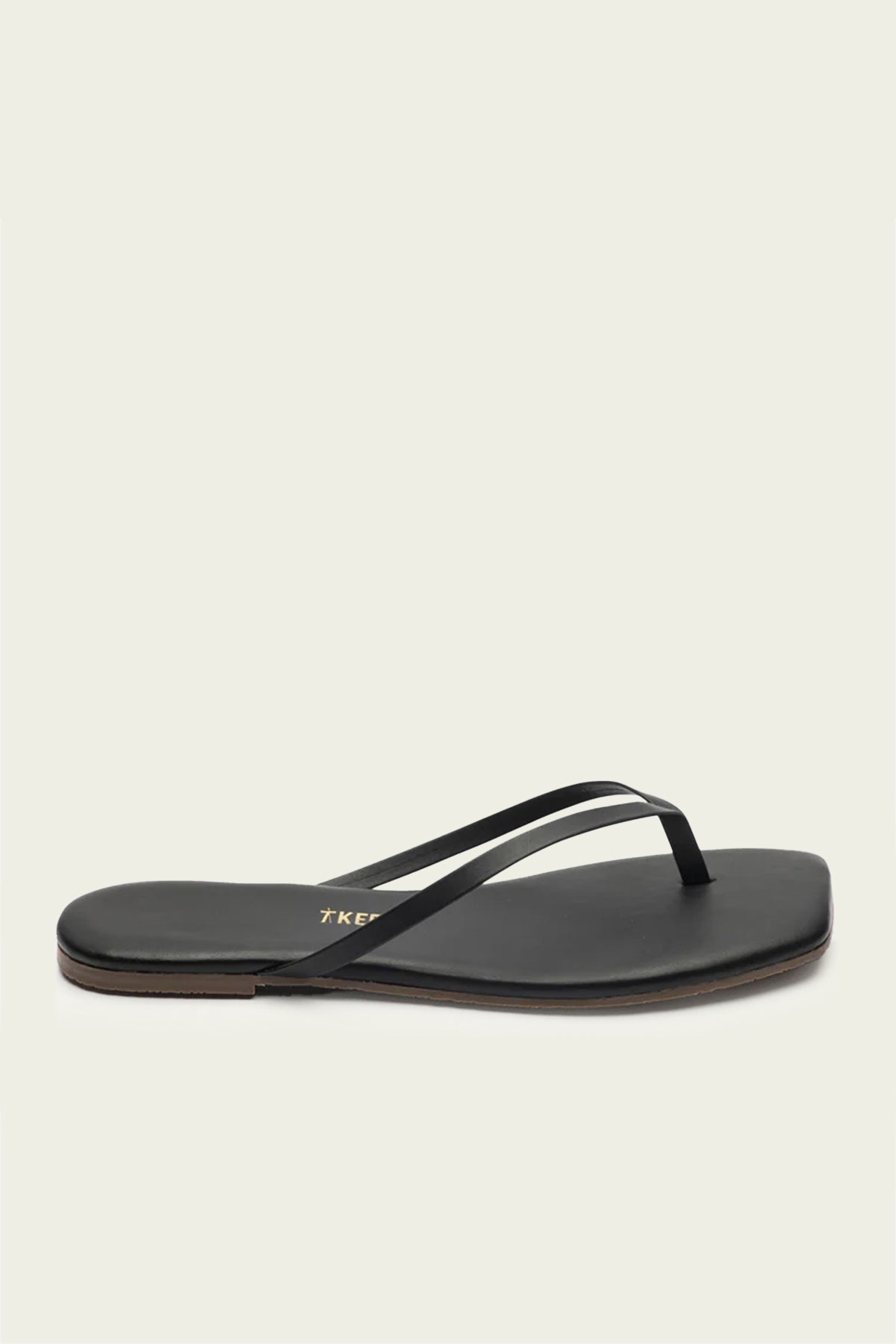 Lily Square Toe Flip Flops in Black - shop - olivia.com