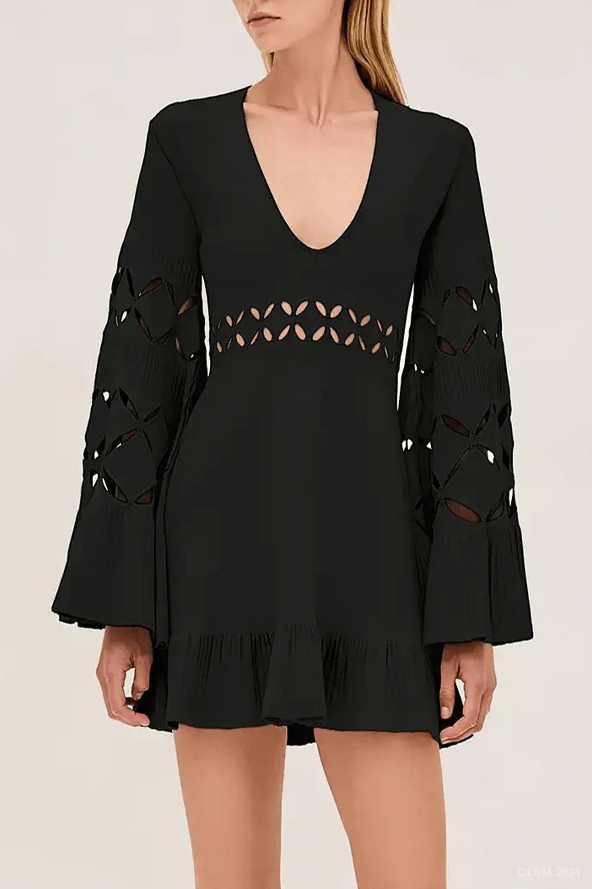 Linden Mini Dress in Black - shop - olivia.com