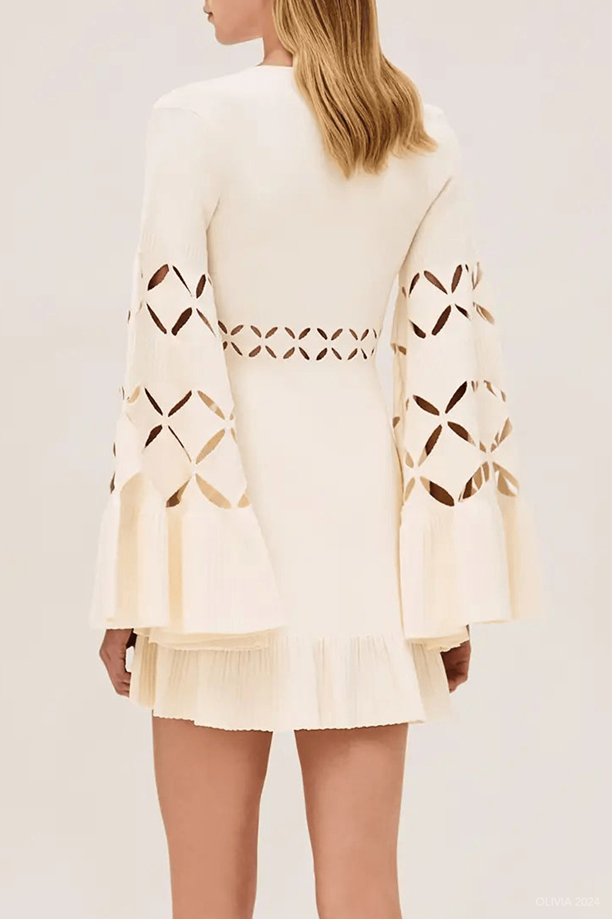 Linden Mini Dress in Off - White - shop - olivia.com