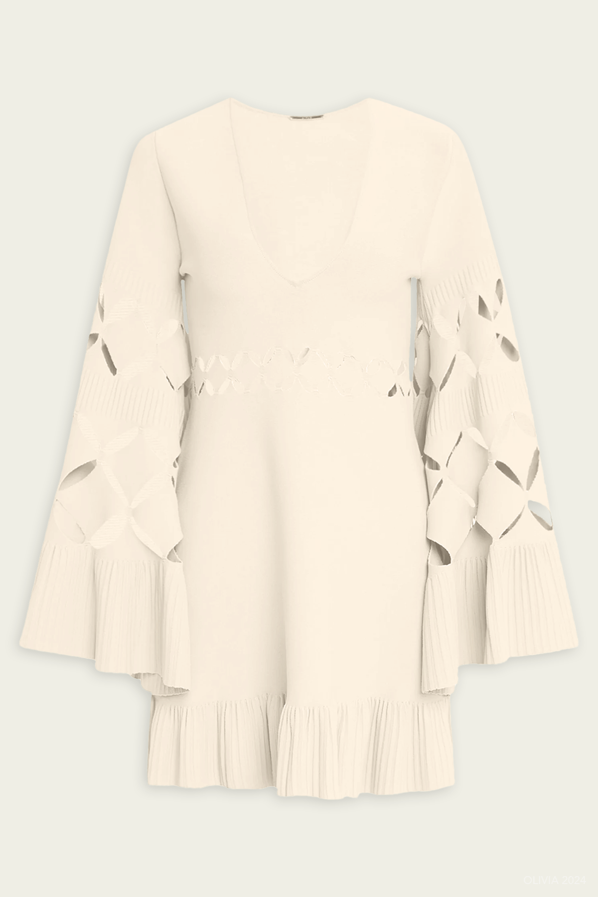 Linden Mini Dress in Off - White - shop - olivia.com