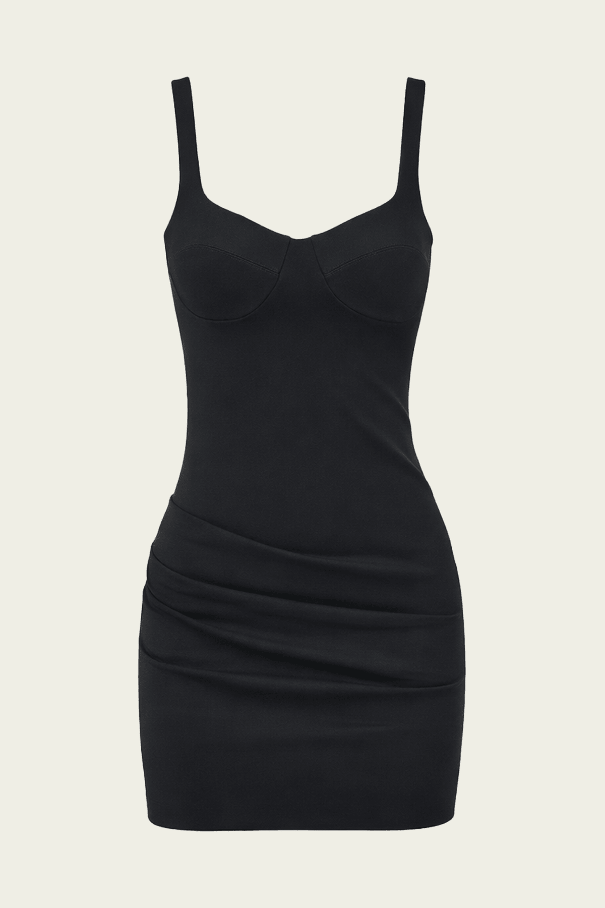 Lindy Sculpted Scuba Mini Dress in Black - shop - olivia.com