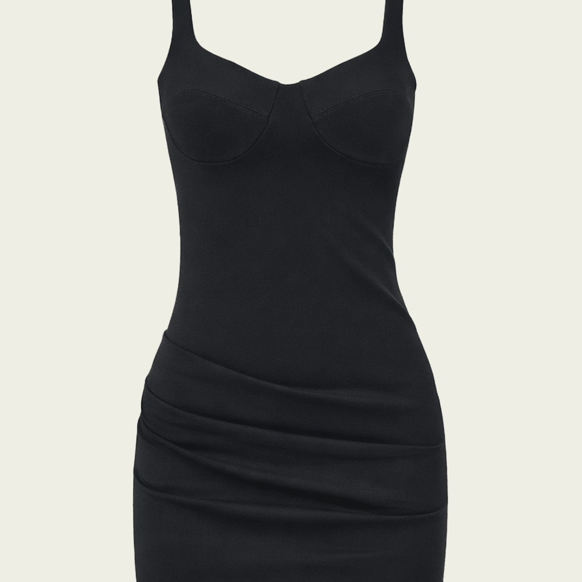 Lindy Sculpted Scuba Mini Dress in Black