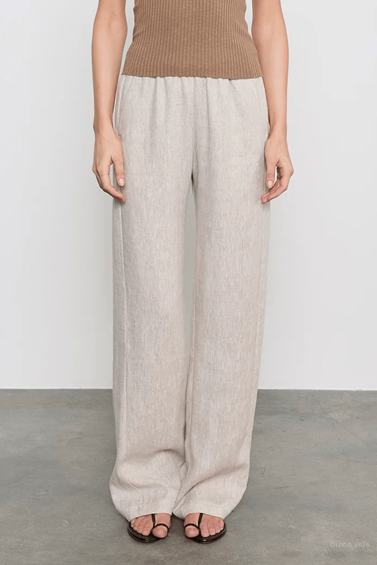 Linen Everywhere Pant in Jute Heather - shop - olivia.com