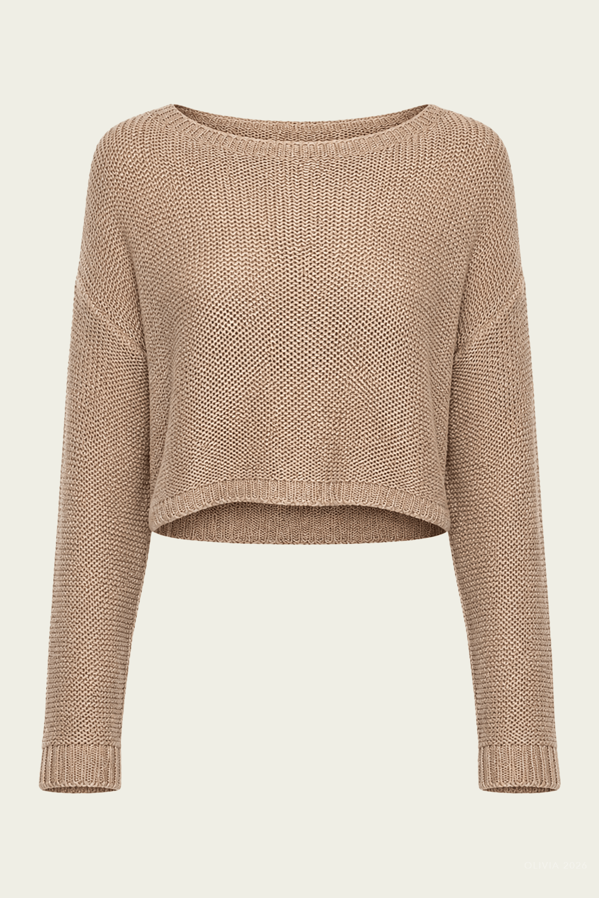 Linen Open Knit Bateau Sweater in Flax - shop - olivia.com
