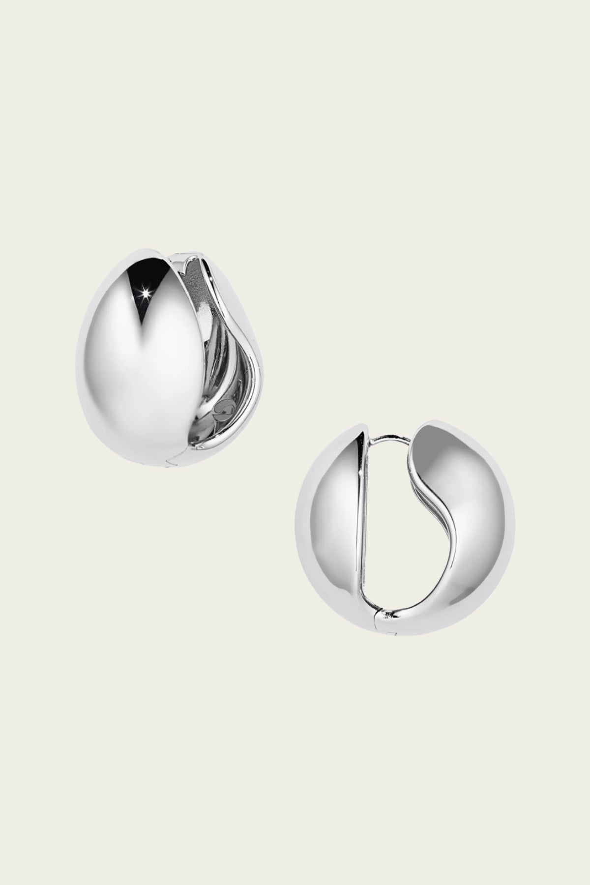 Logo Earrings in Silver - shop-olivia.com