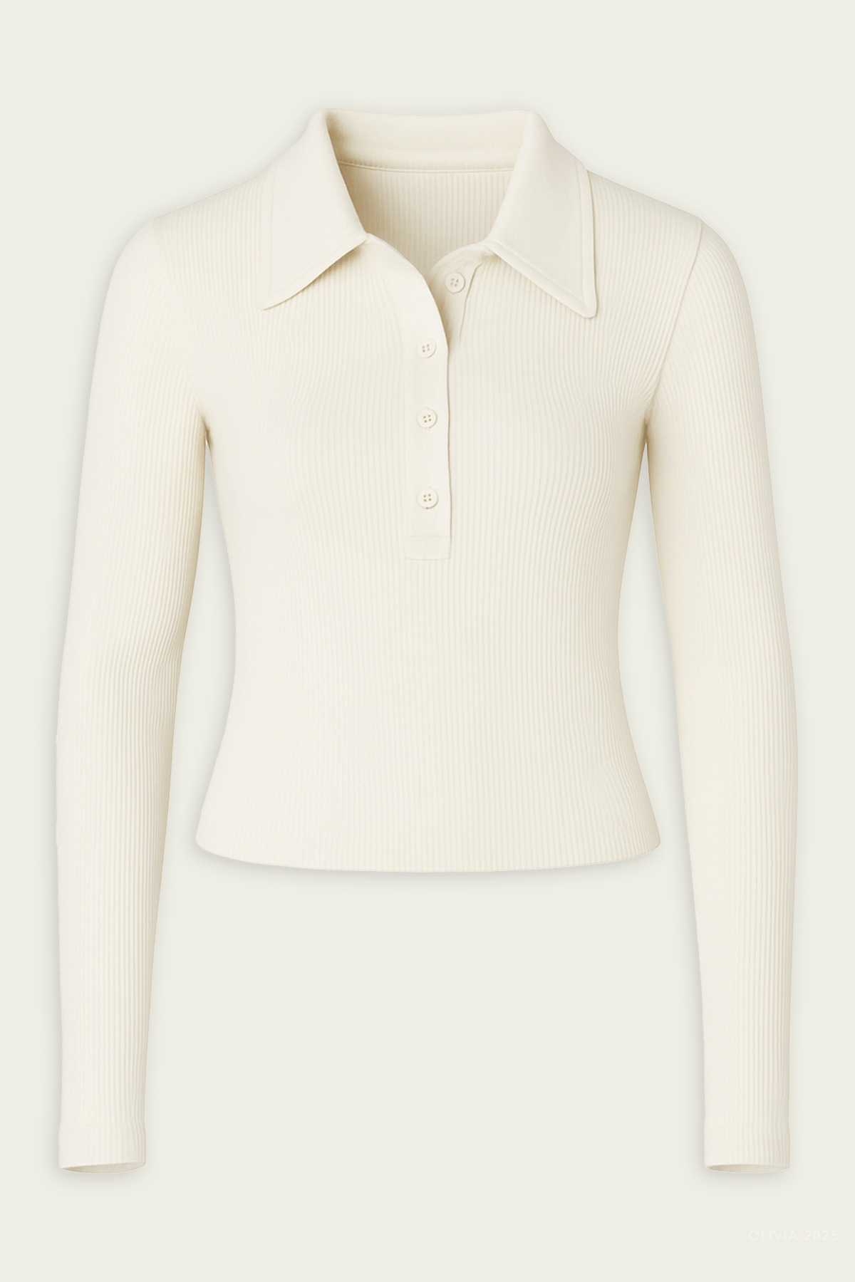 Long Sleeve 60's Polo in Pashmina - shop - olivia.com
