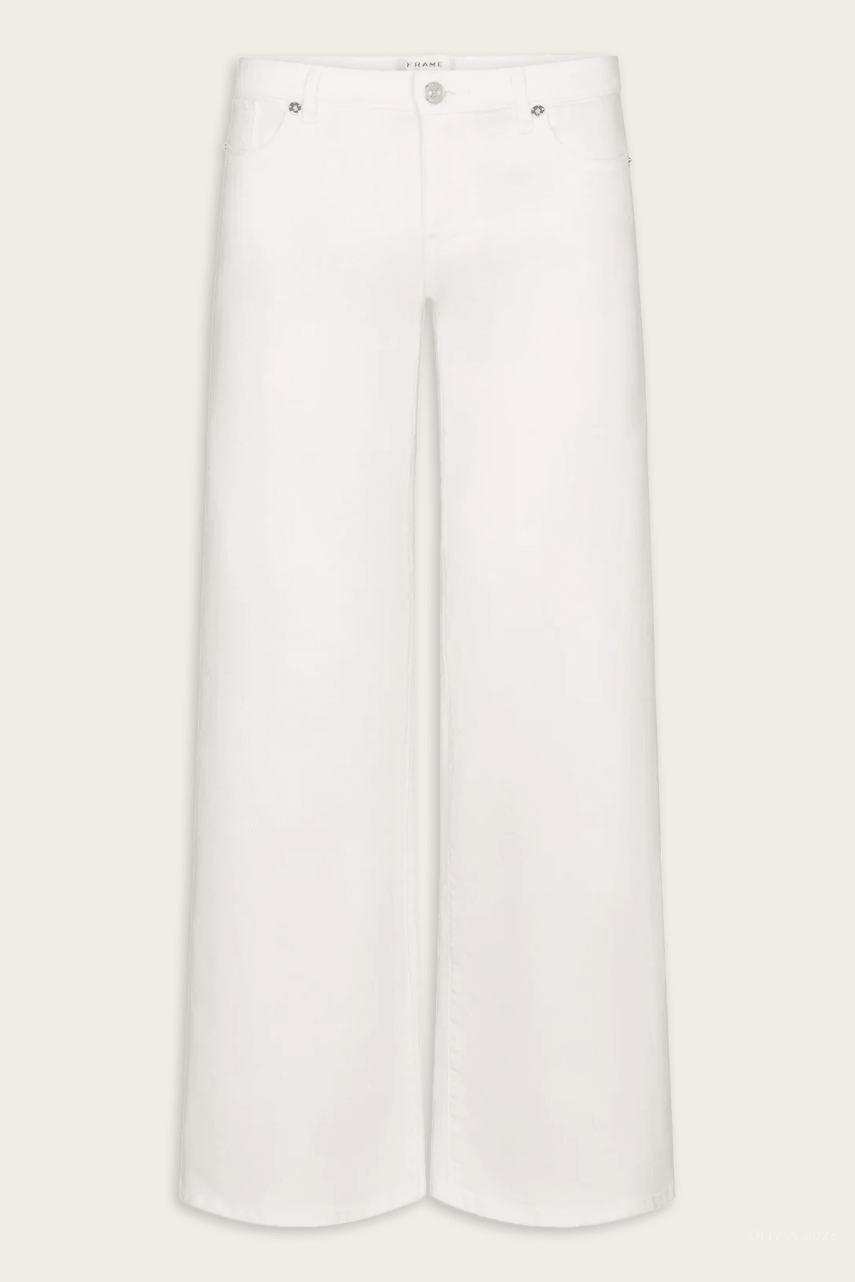 Low Rise Le Slim Palazzo in White - shop - olivia.com