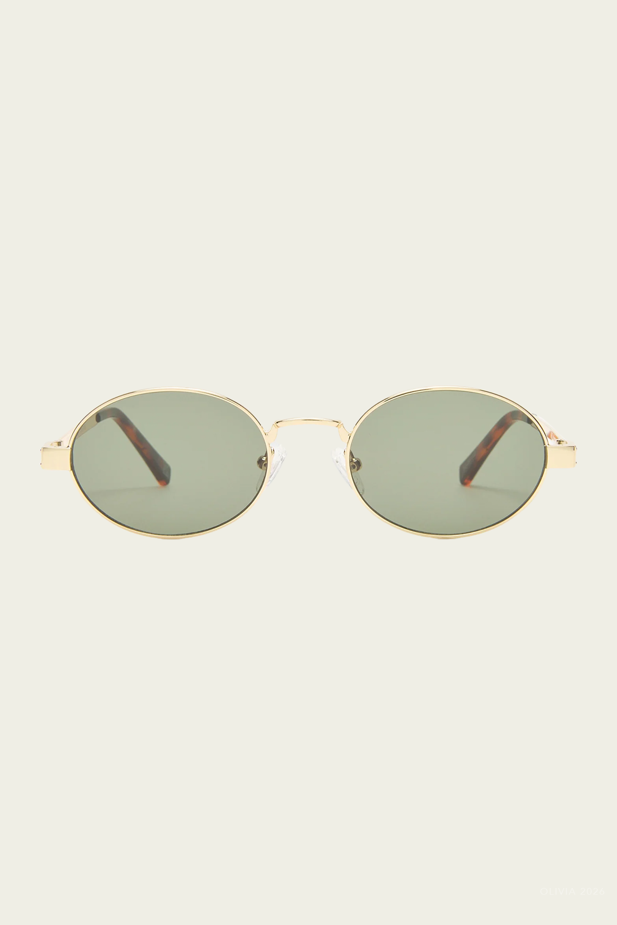 Poseidon Deux Oval Sunglasses in Gold