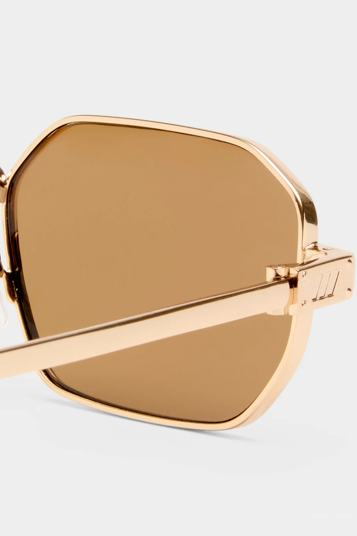 Mythic Square Sunglasses in Gold
