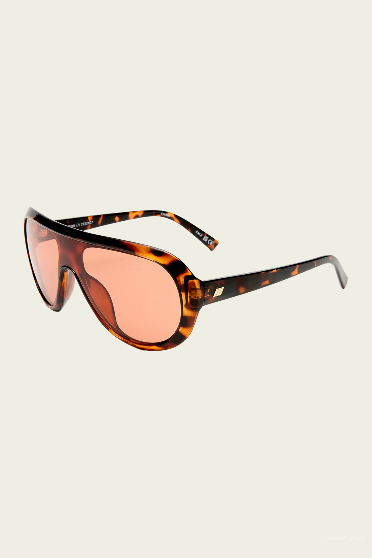 Obsession Shield Sunglasses in Tort