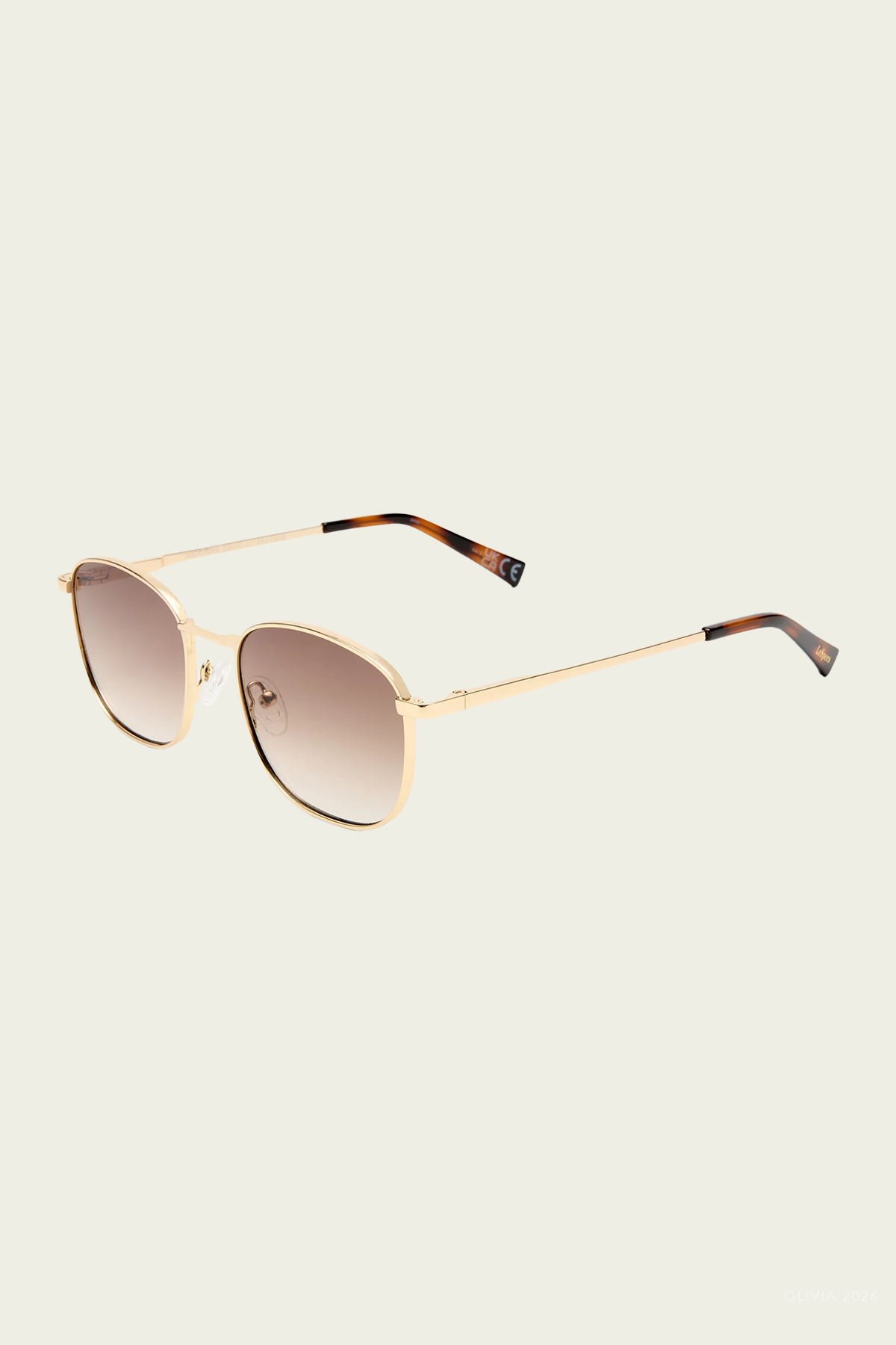 Neptune Deux Square Sunglasses in Gold