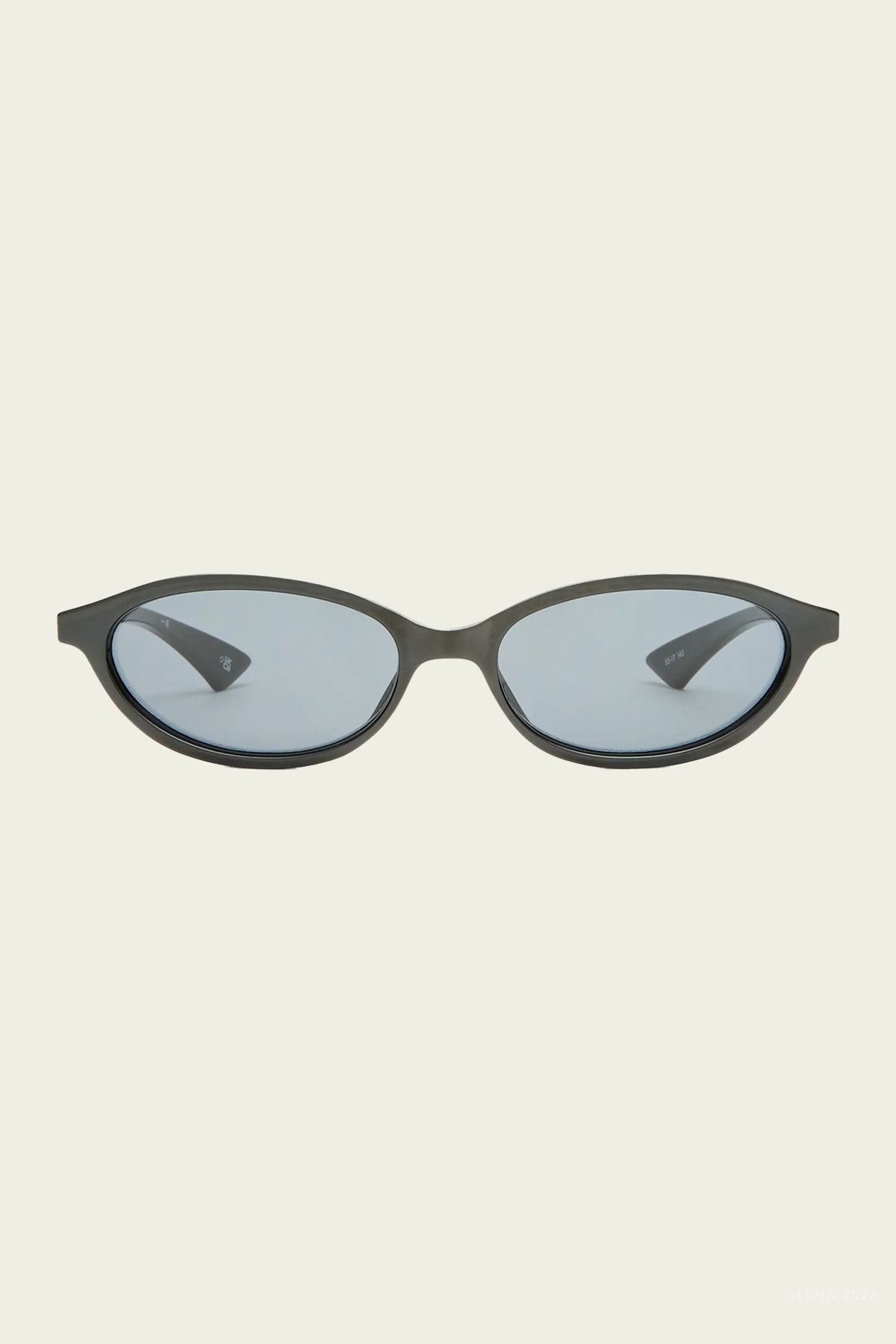 Duskfall Oval Sunglasses in Black