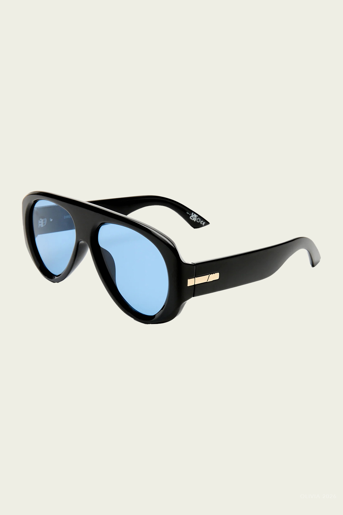 Dream Boat Aviator Sunglasses in Black