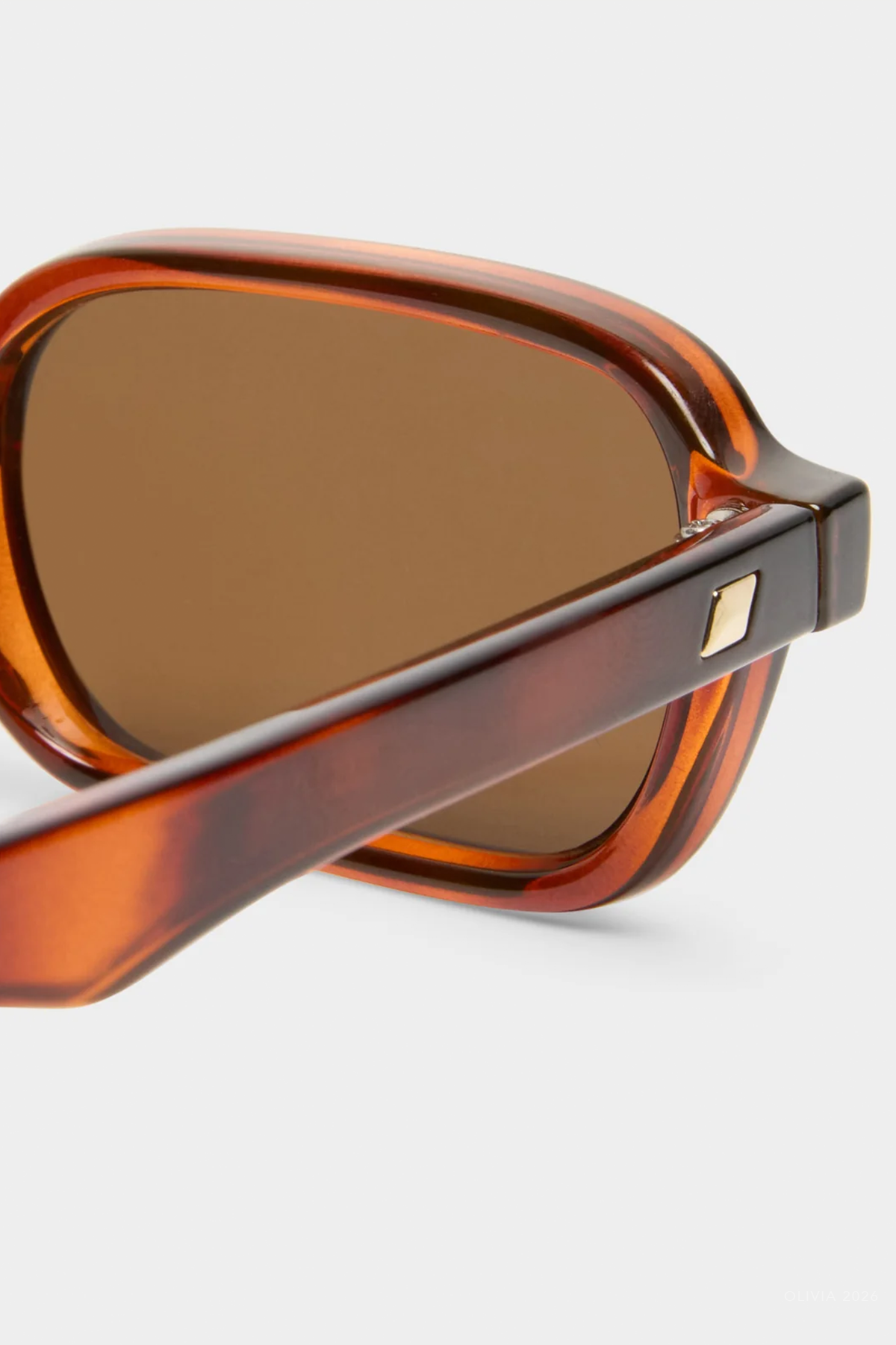 Pilferer Rectangular Sunglasses in Toffee Tort