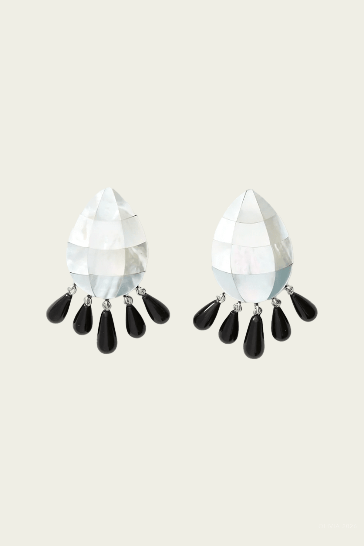 Lucia Earrings in Black Pearl - shop-olivia.com
