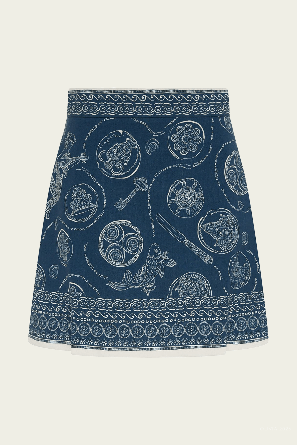 Lucky Mini Skirt in Blue - shop - olivia.com