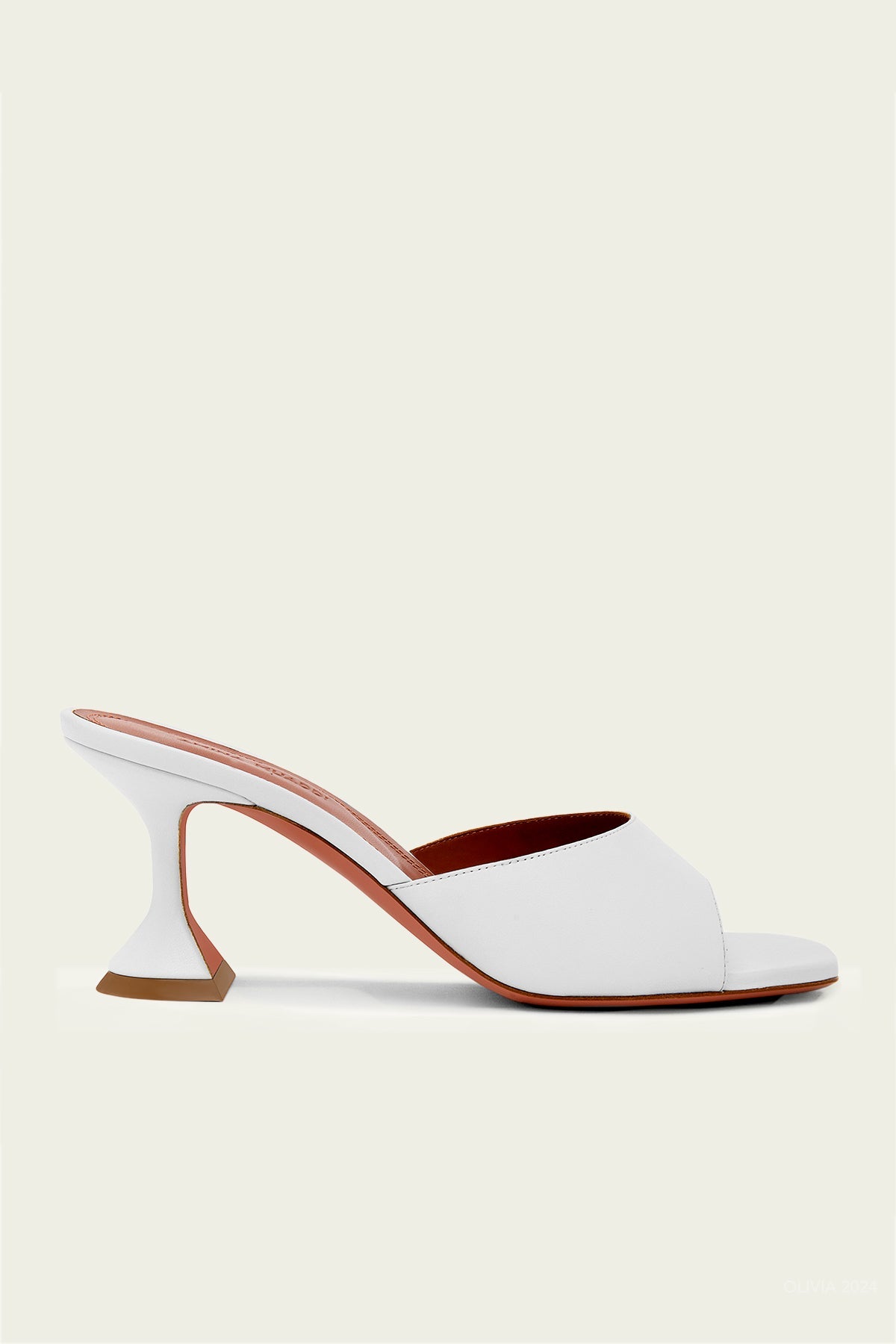 Lupita Slipper 70 in Nappa White - shop - olivia.com