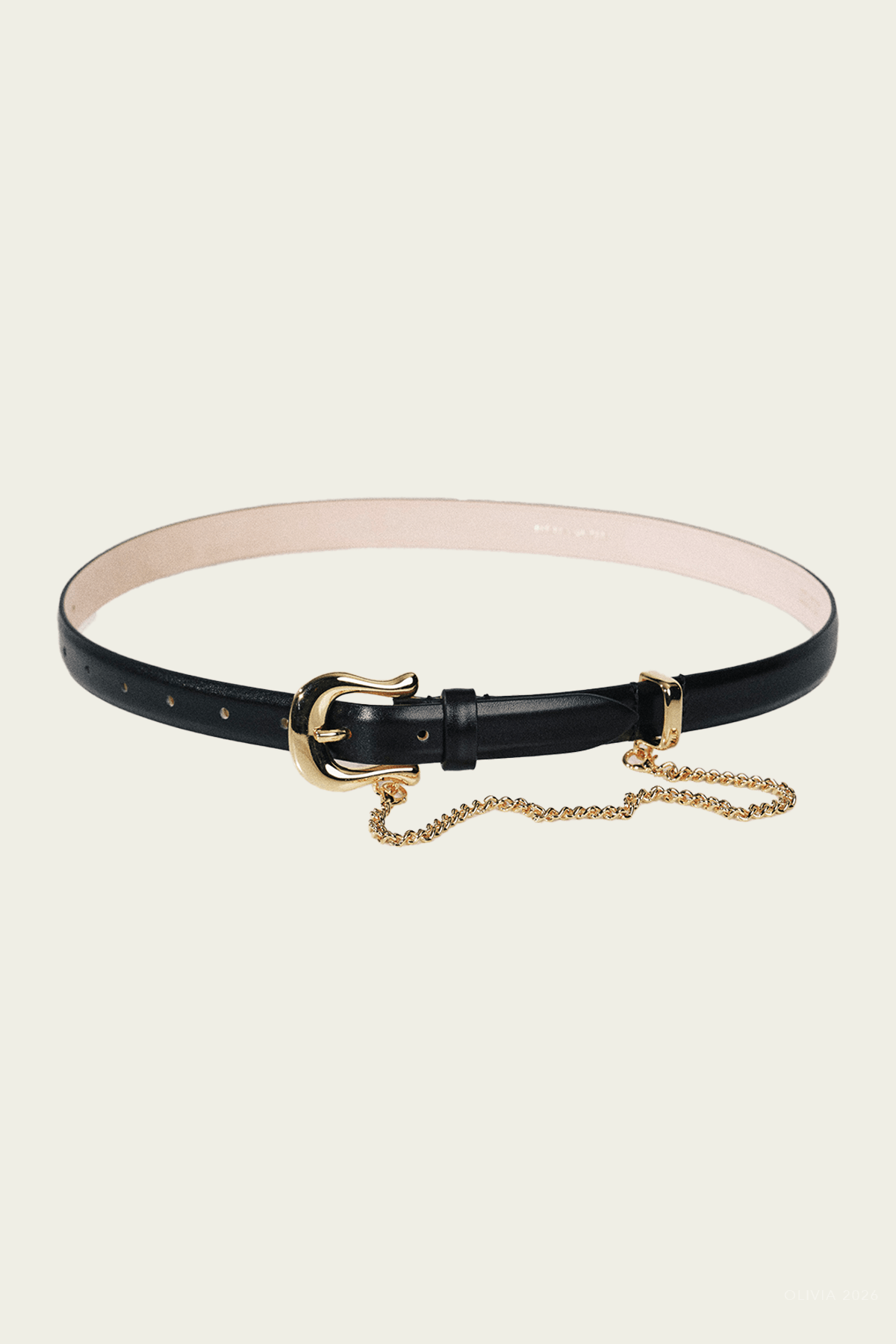 Luzia Leather Belt in Black - shop-olivia.com