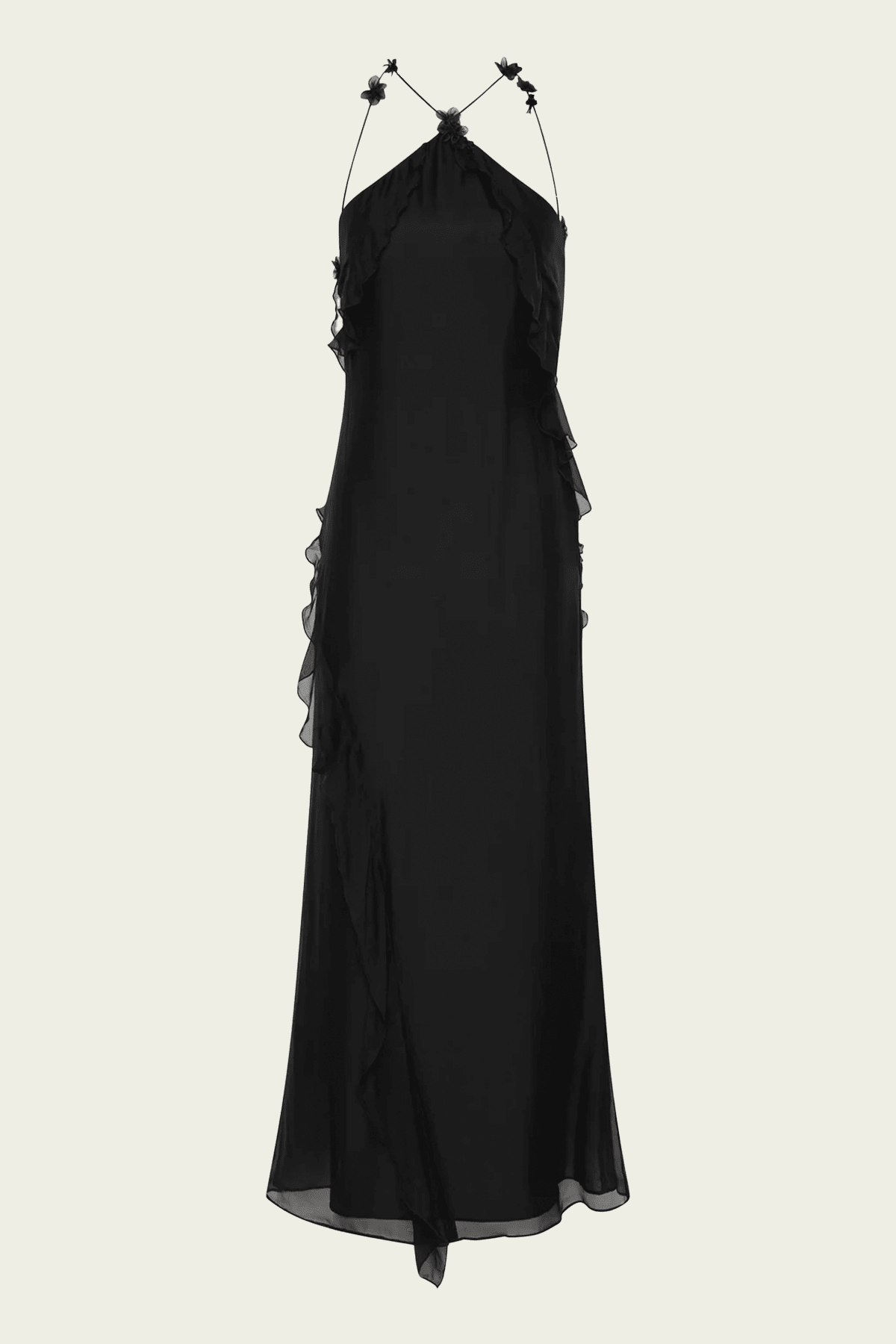 Lysia Halter Gown in Black - shop-olivia.com