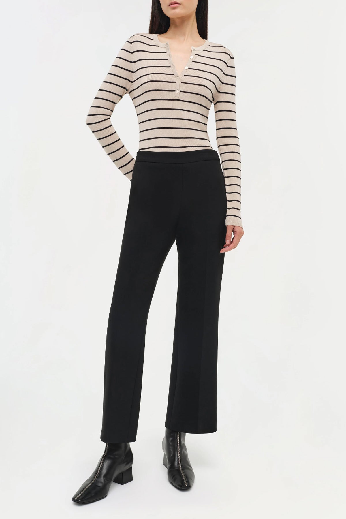 Mackenzie Straight Leg Pant in Black - shop - olivia.com