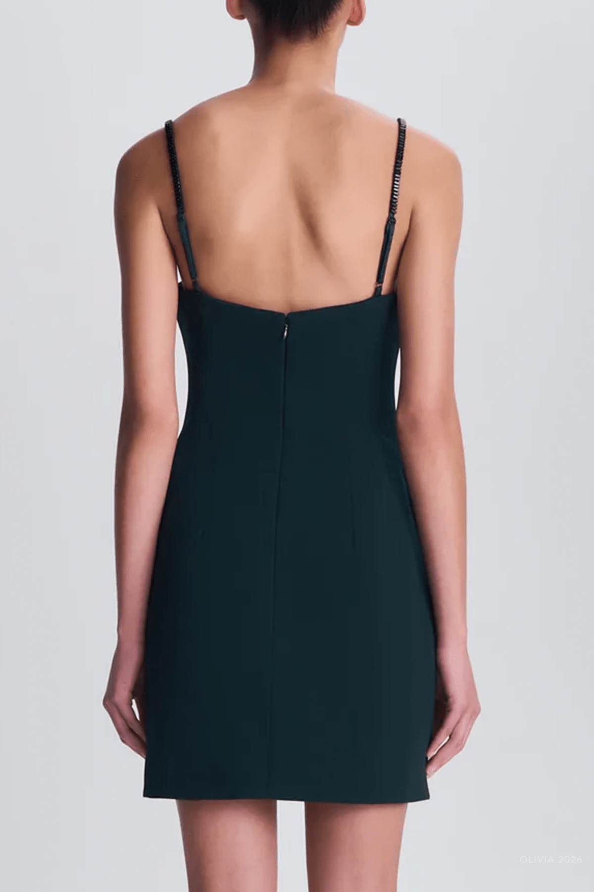 Maeva Embellished Bustier Mini Dress in Dark Spruce - shop-olivia.com