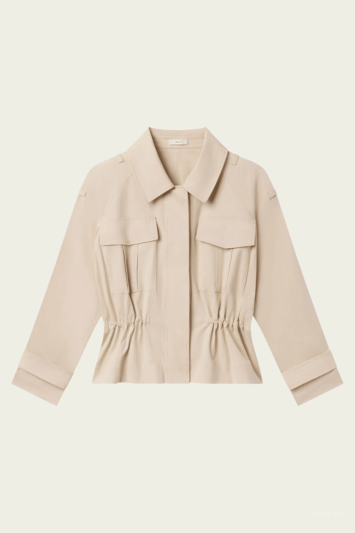 Maeve Cotton Utility Jacket in Crema Dolce - shop - olivia.com