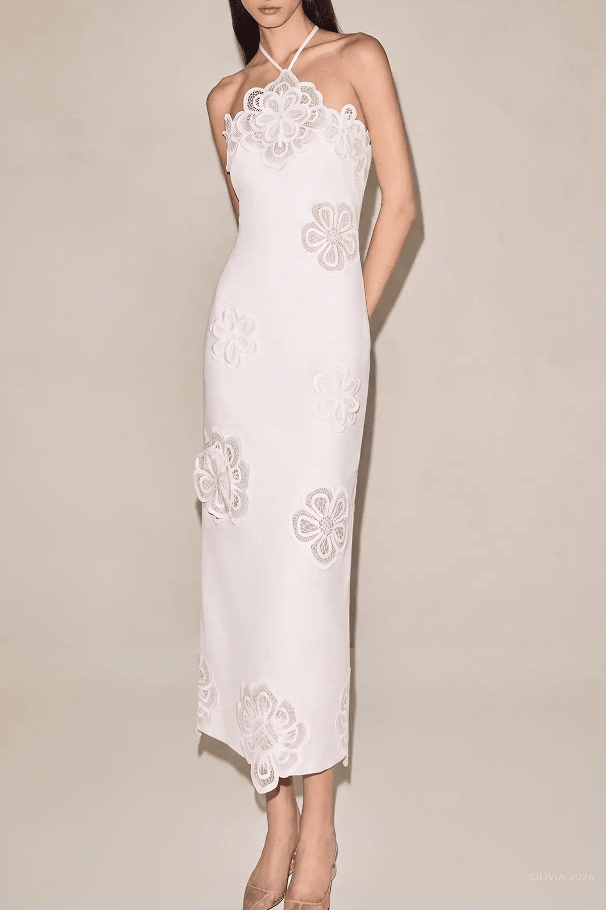 Magnoa Maxi Dress in White - shop-olivia.com