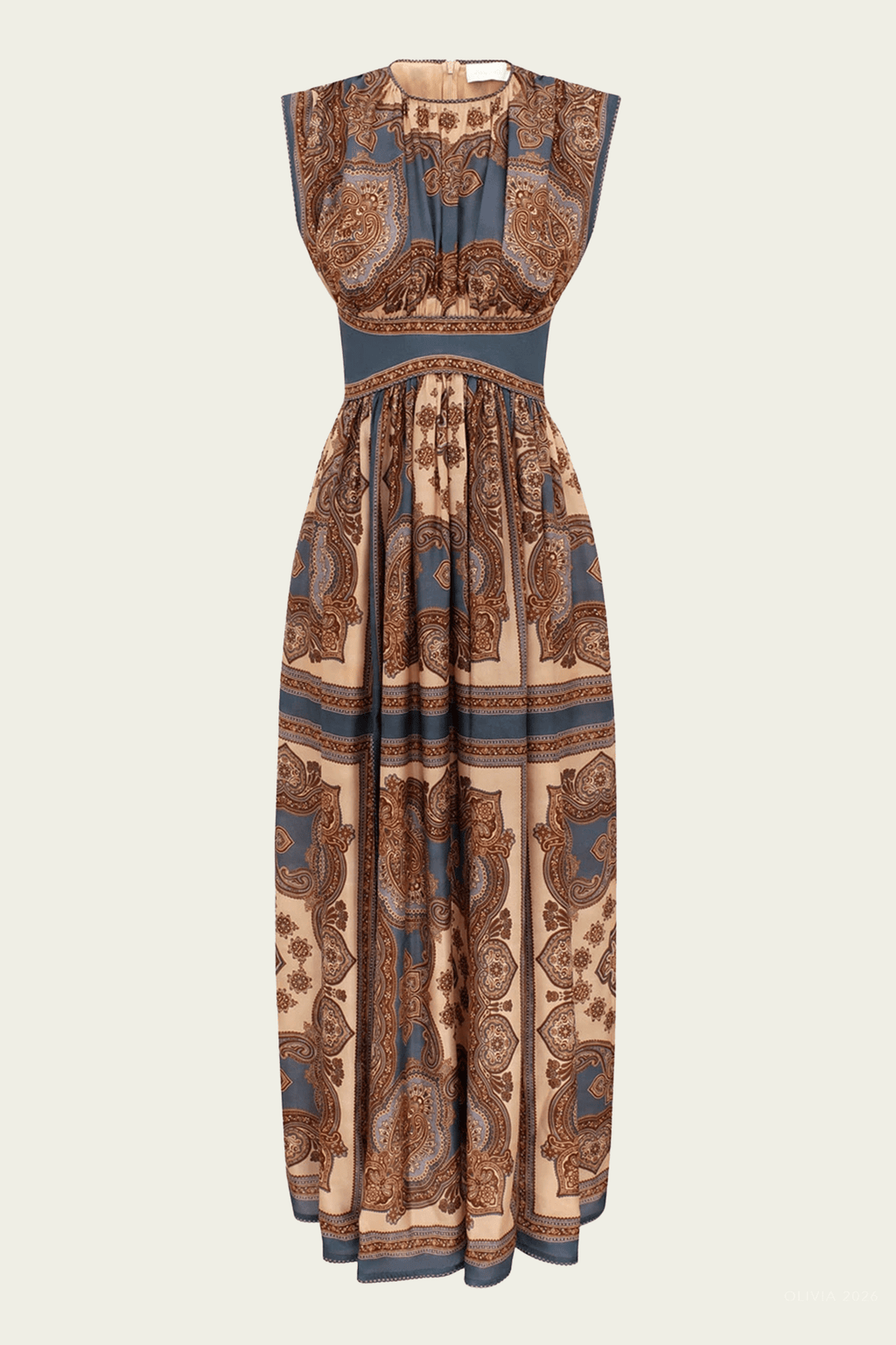 Mahon Waisted Maxi Dress Paisley