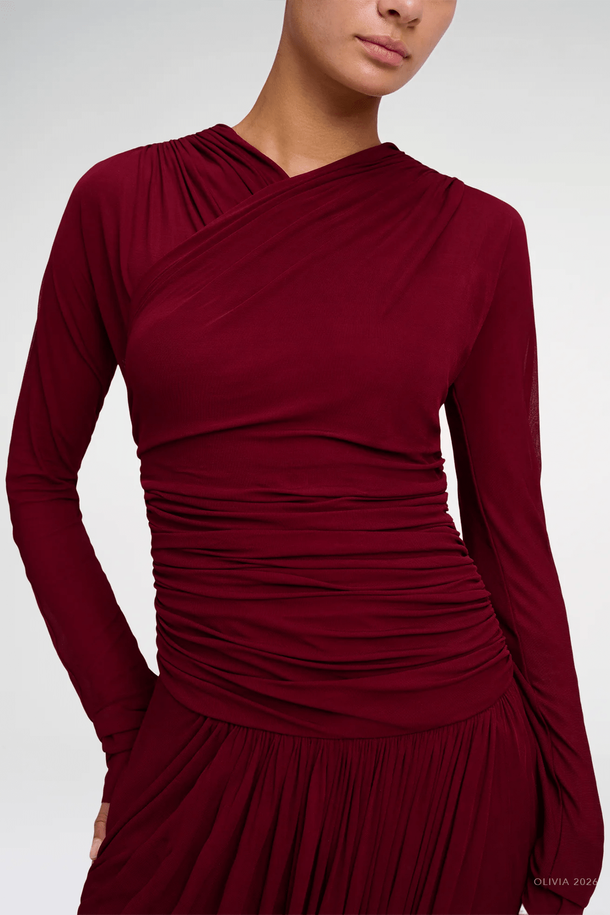 Mailie Jersey Midi Dress in Kalamata - shop-olivia.com