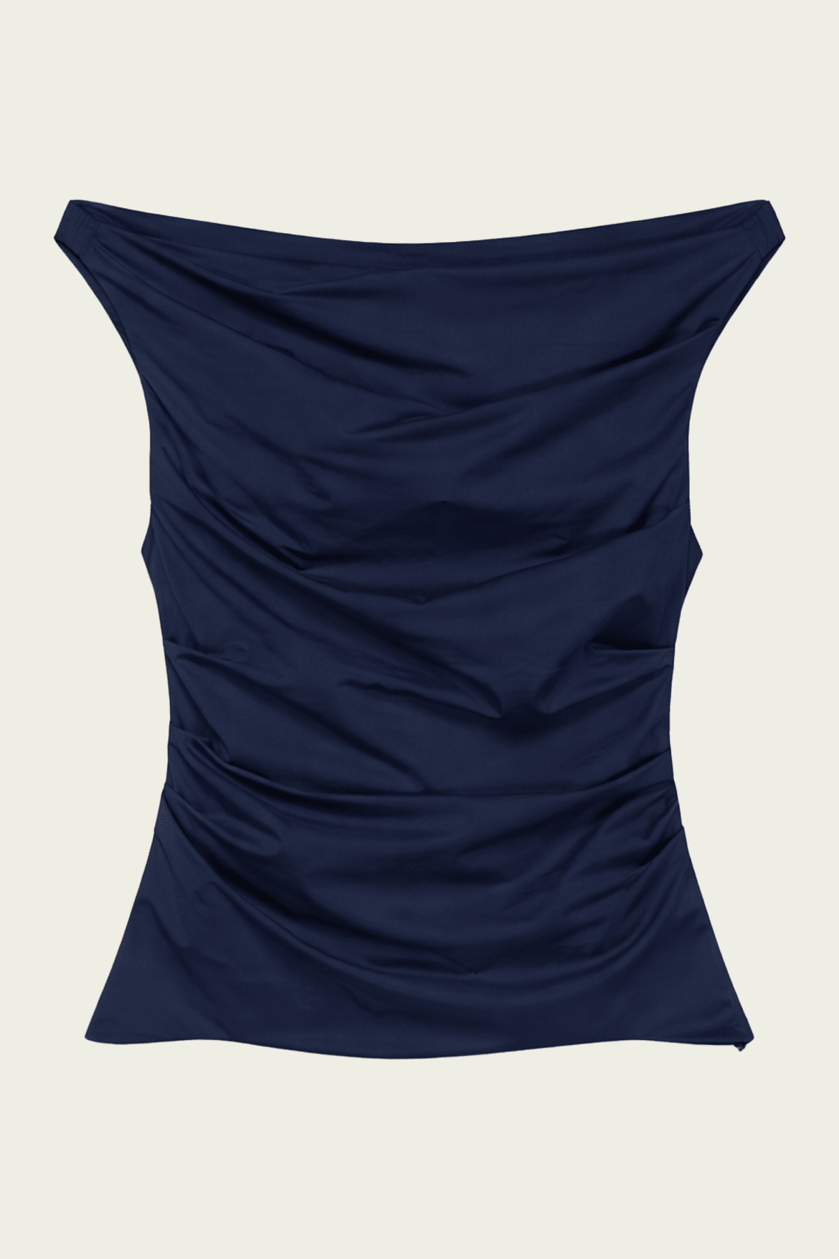 Maisel Draped Cotton Top in Midnight - shop - olivia.com