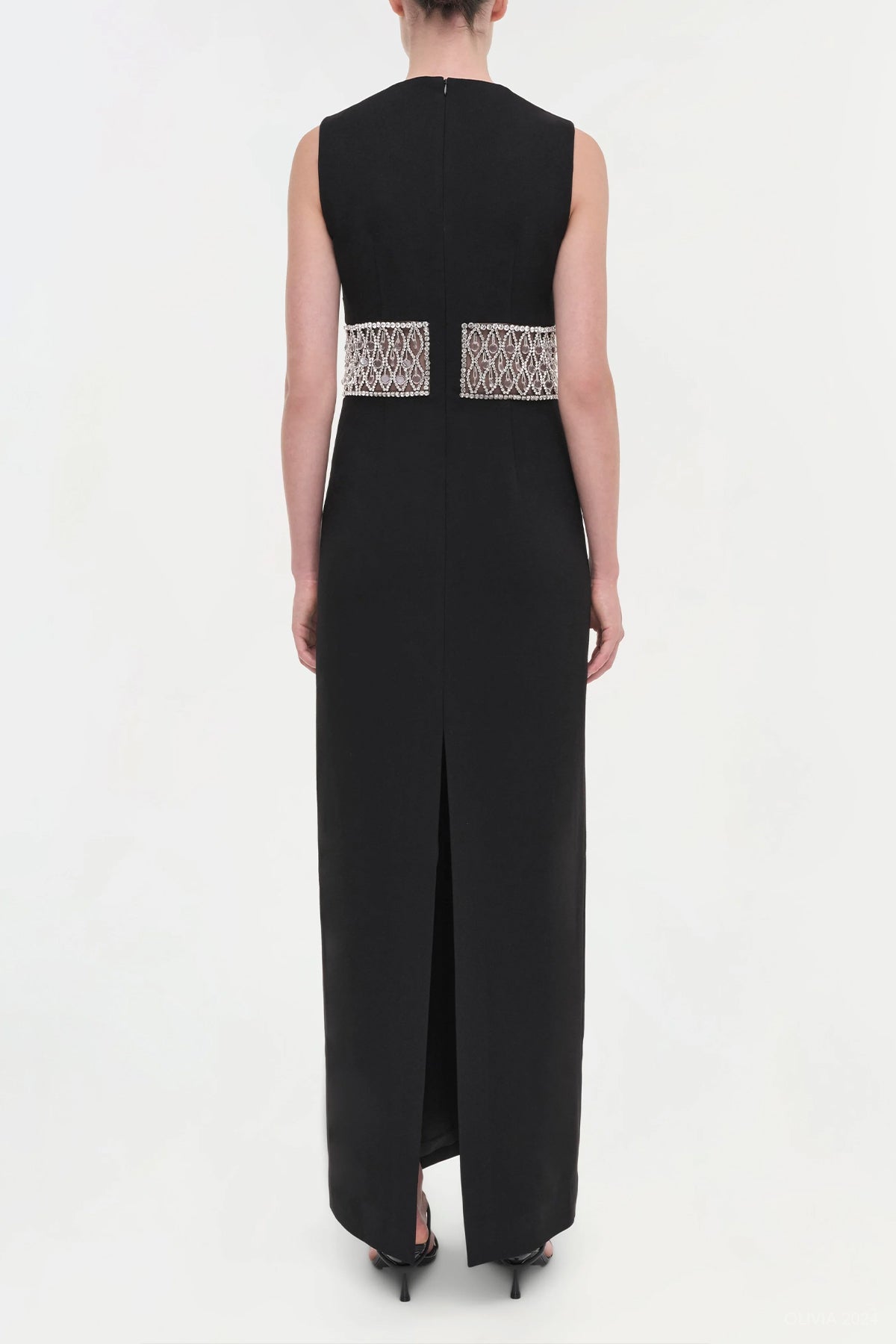 Malda Sleeveless Gown in Black - shop - olivia.com