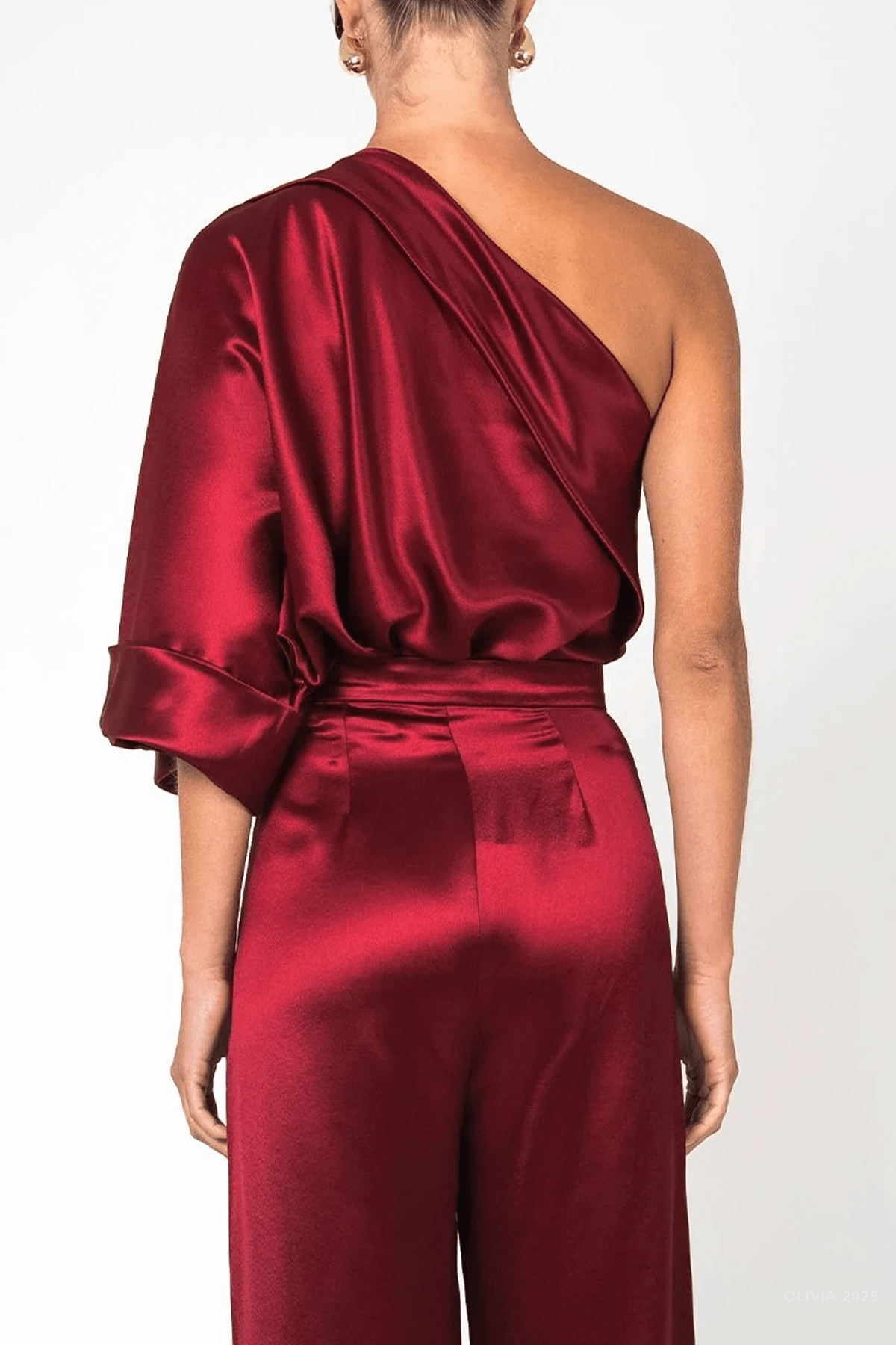 Manon Blouse in Bordeaux - shop - olivia.com