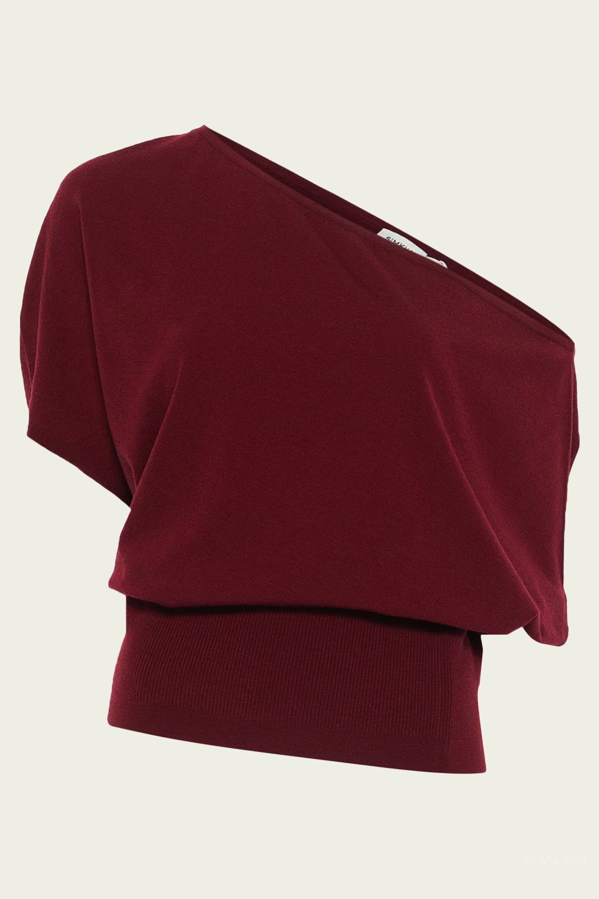 Marie Off Shoulder Top in Oxblood - shop - olivia.com