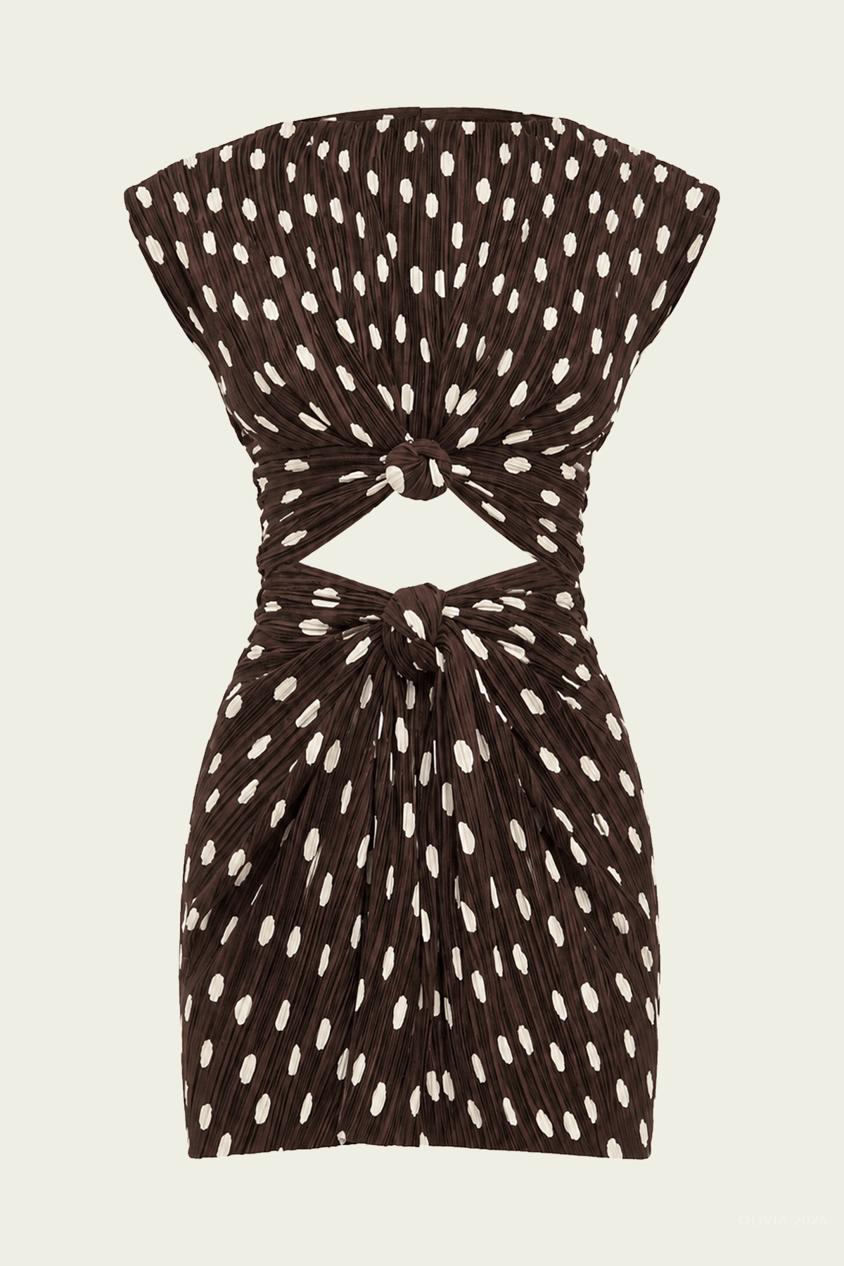 Marilou Mini Dress in Polka Dot Luwak - shop-olivia.com