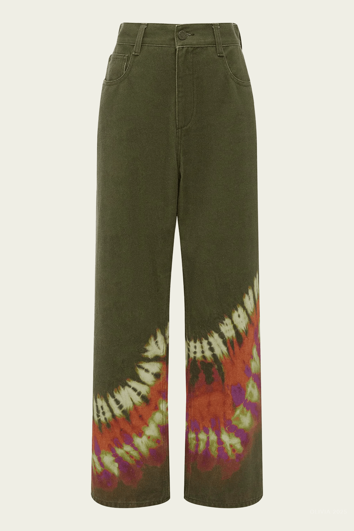 Marilyn Denim Mid Rise Jean in Khaki - shop - olivia.com