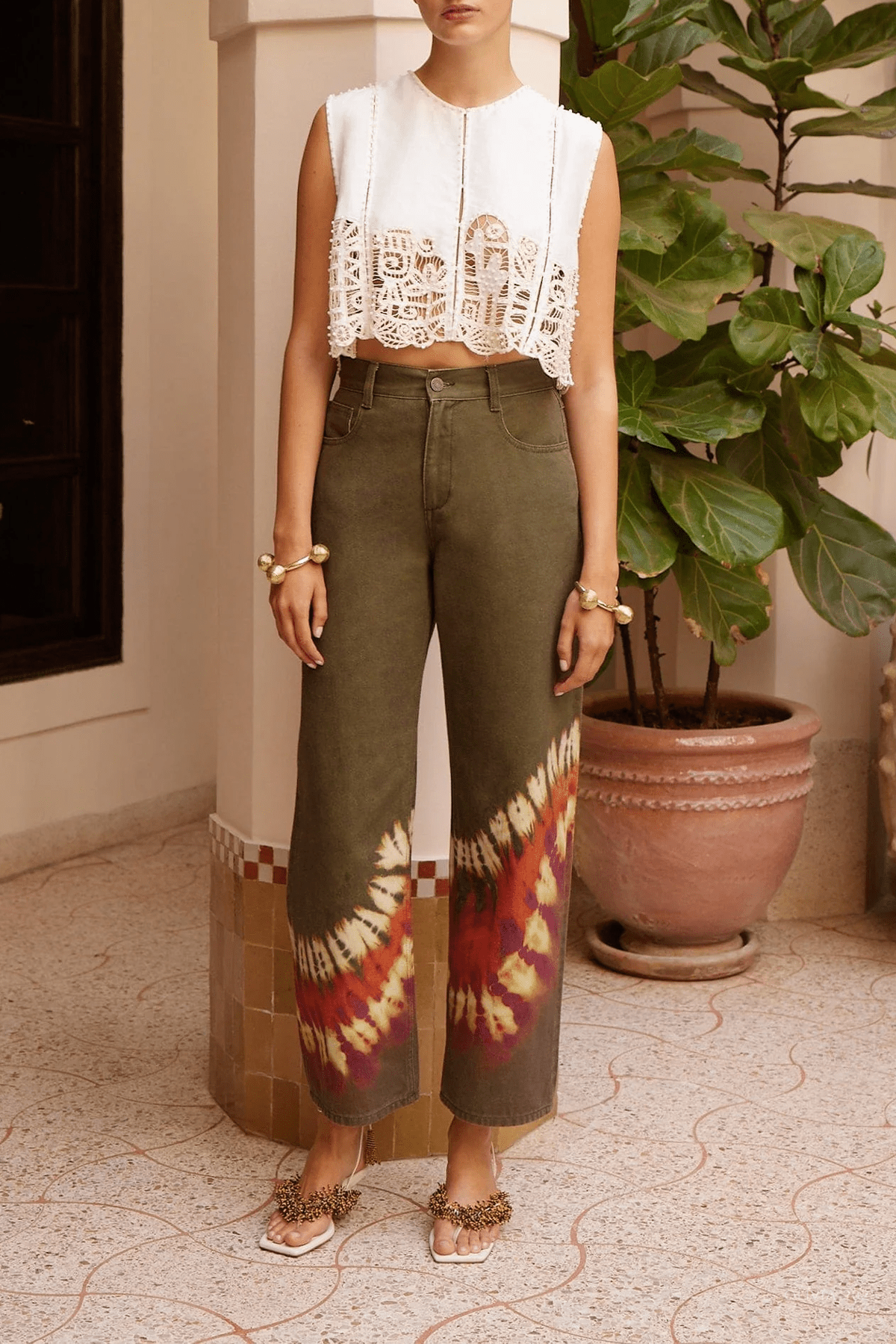 Marilyn Denim Mid Rise Jean in Khaki - shop - olivia.com