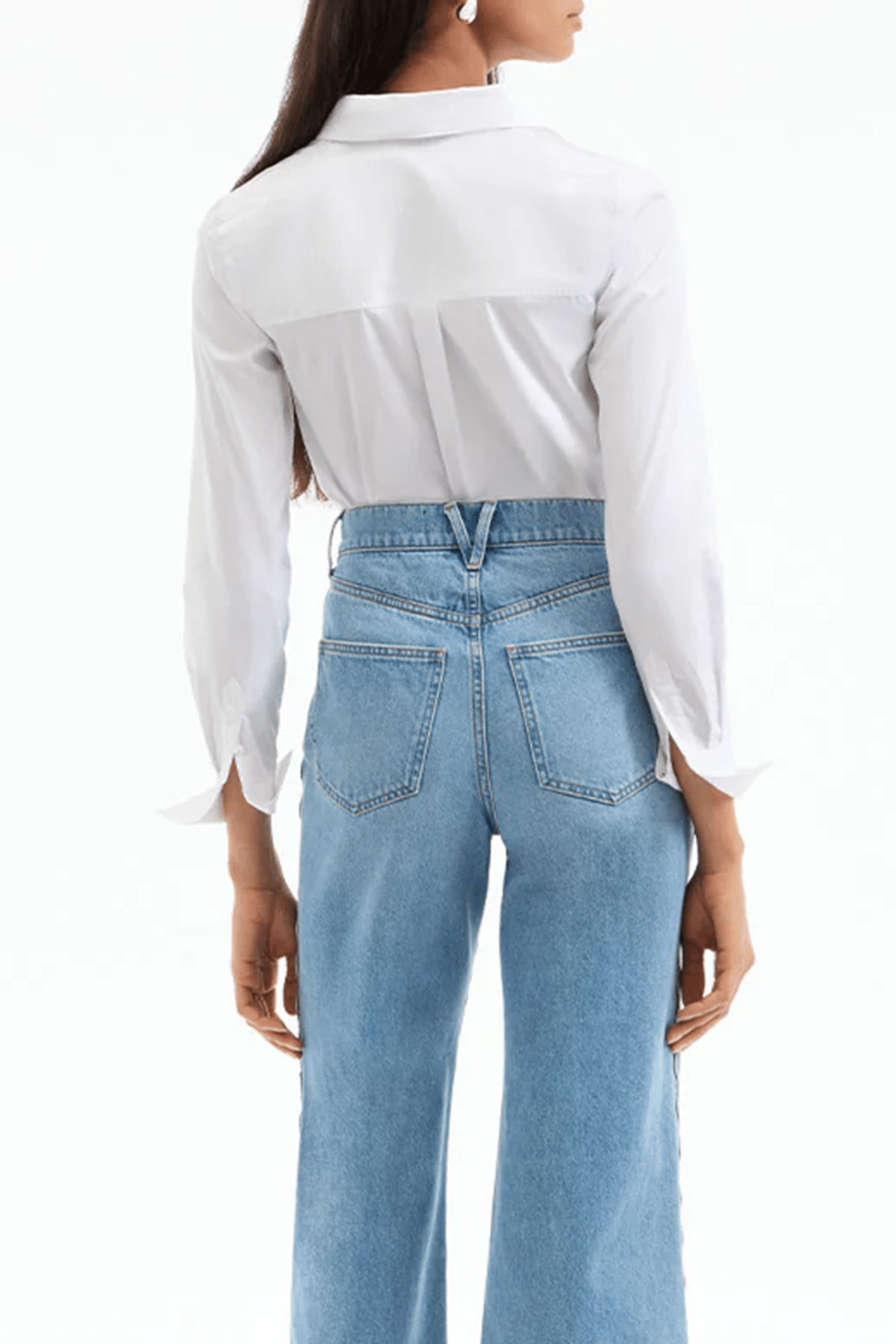 Marisol Button - Down Shirt in White - shop - olivia.com