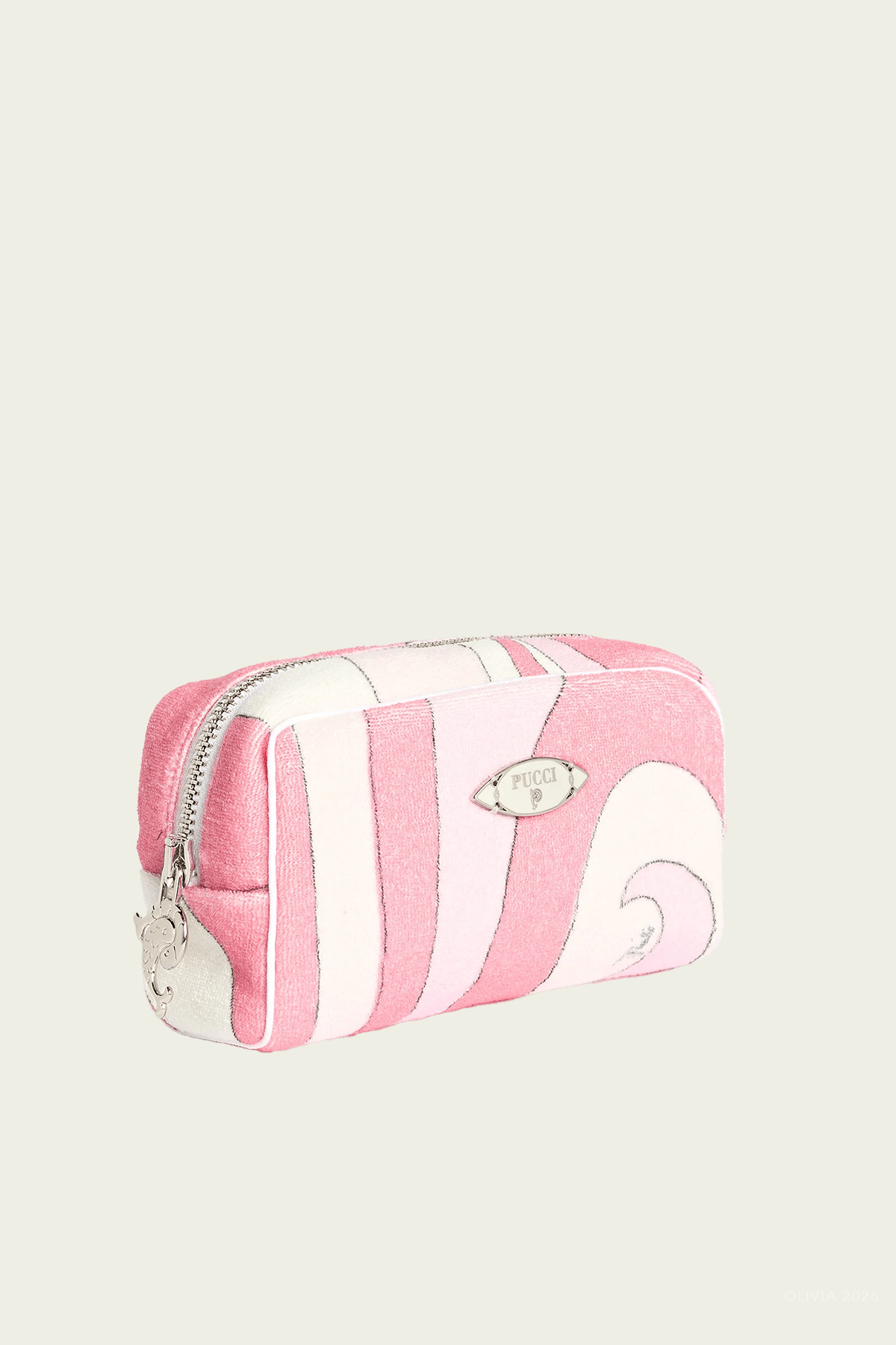 Marmo-Print Small Beauty Case in Pink - shop-olivia.com