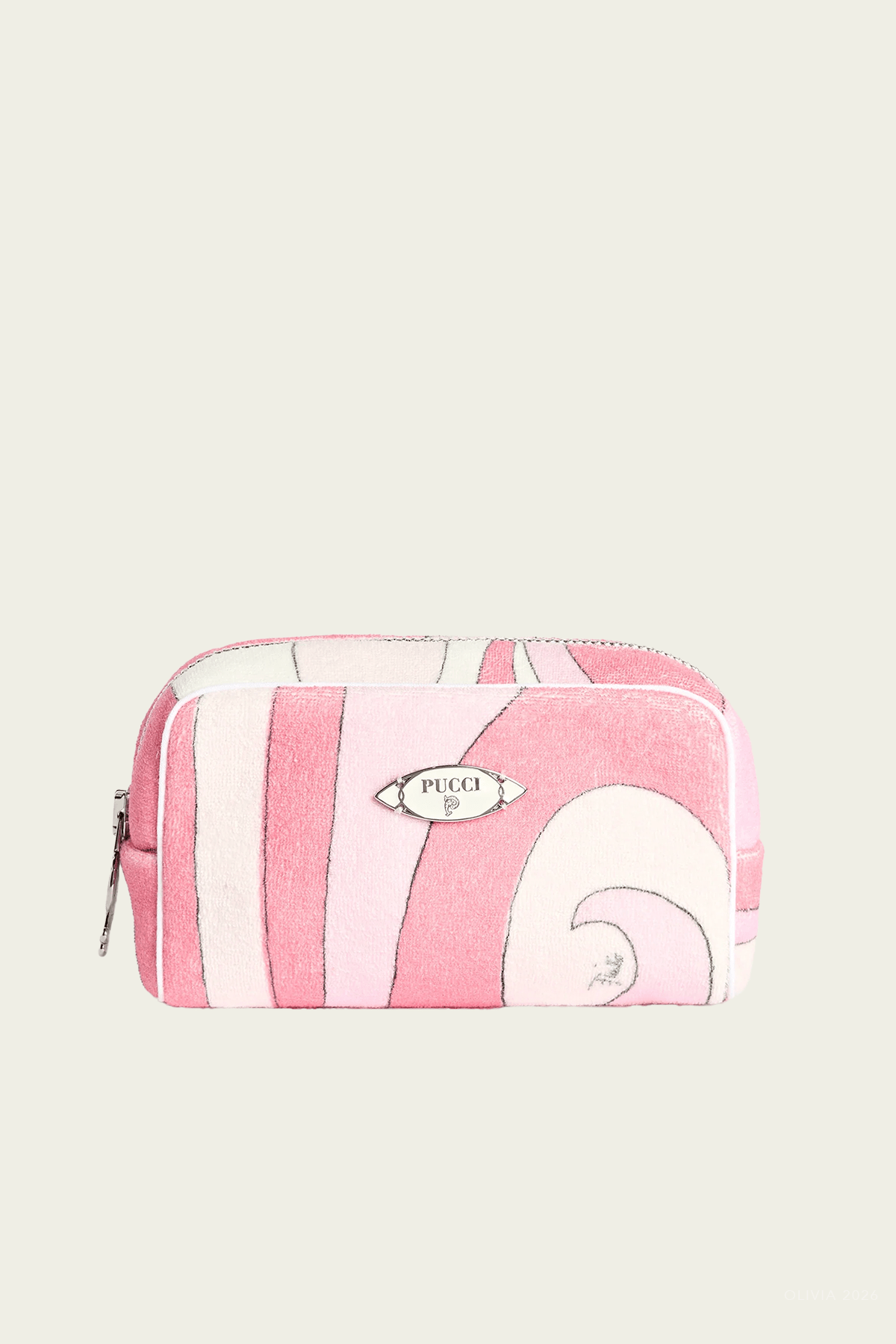 Marmo-Print Small Beauty Case in Pink - shop-olivia.com