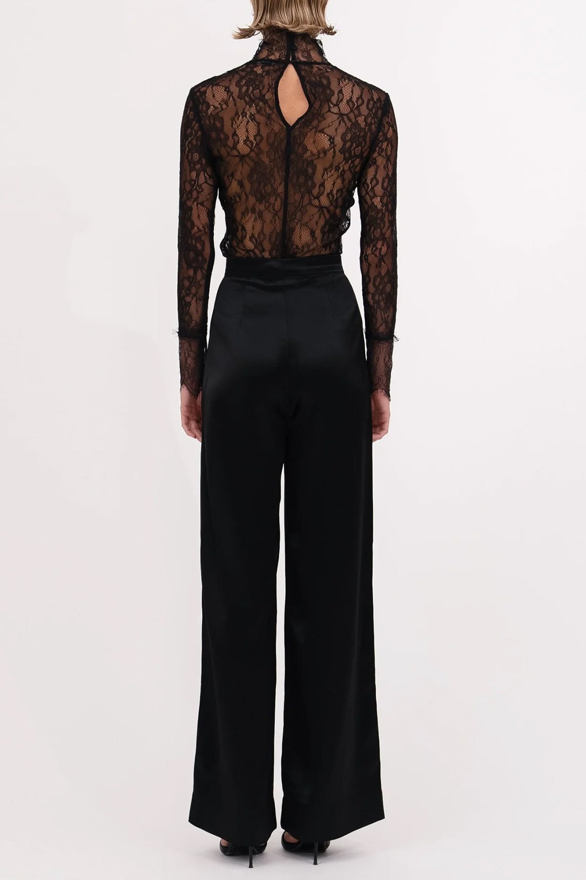 Mary Lace Top in Black - shop - olivia.com