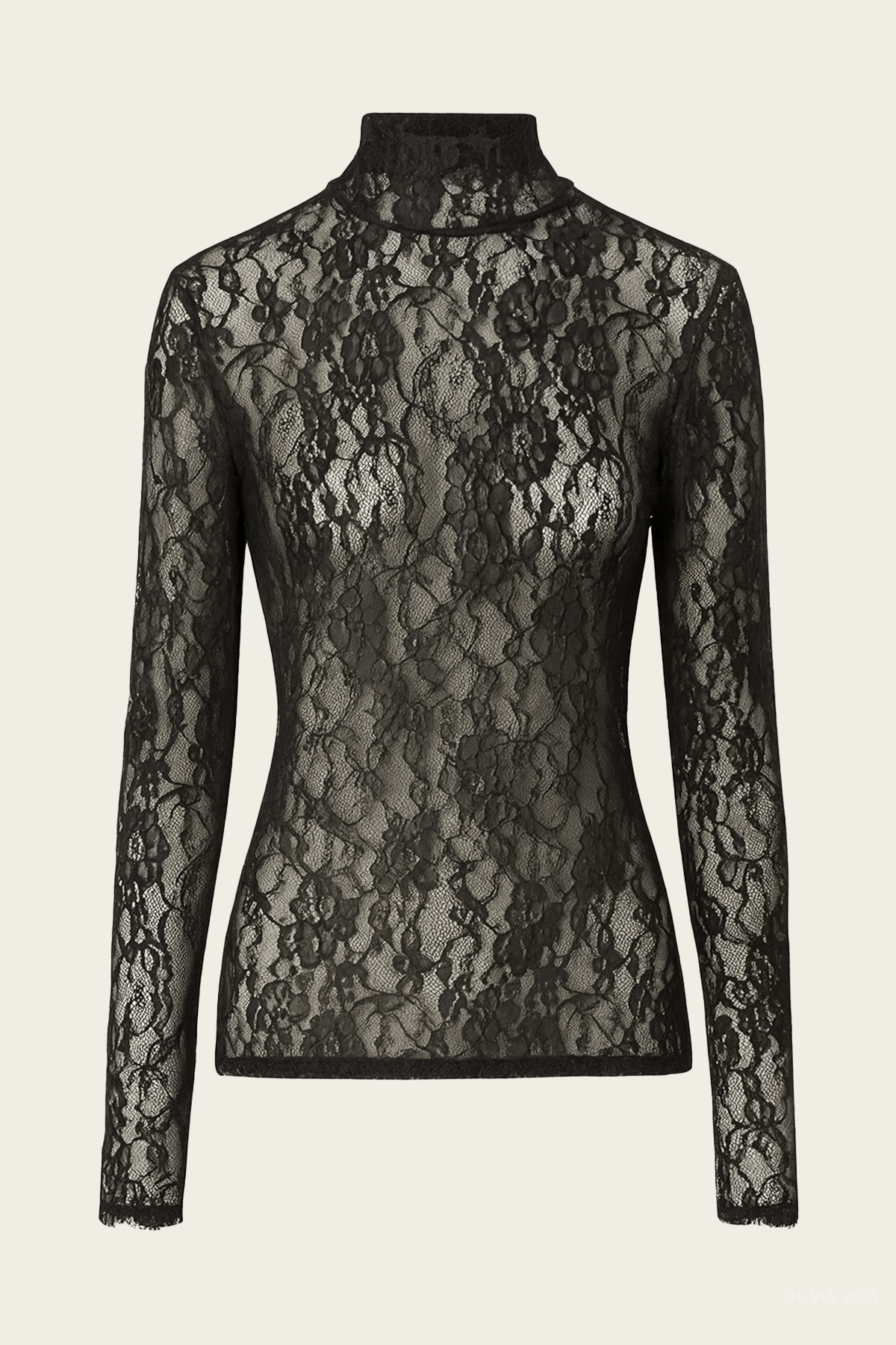 Mary Lace Top in Black - shop - olivia.com